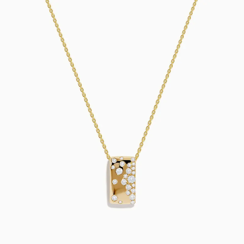 D'Oro 14K Yellow Gold Scattered Diamonds Pendant sold by Effy