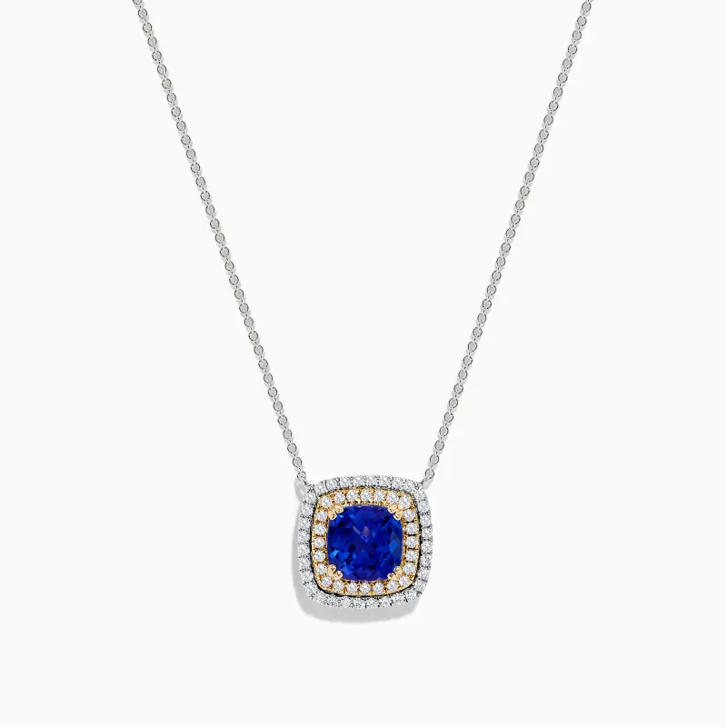 Nahla Siri 14K Two Tone Gold Tanzanite and Diamond Necklace sold by Effy