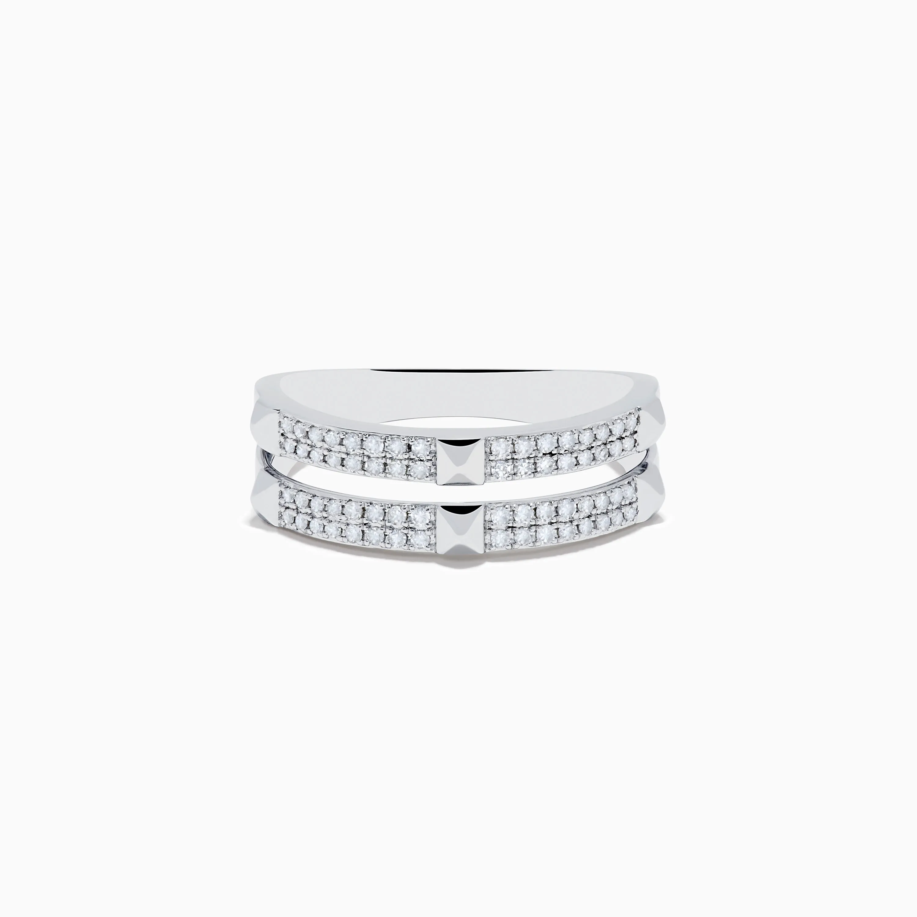 Pave Classica 14K White Gold Diamond Studded Ring sold by Effy