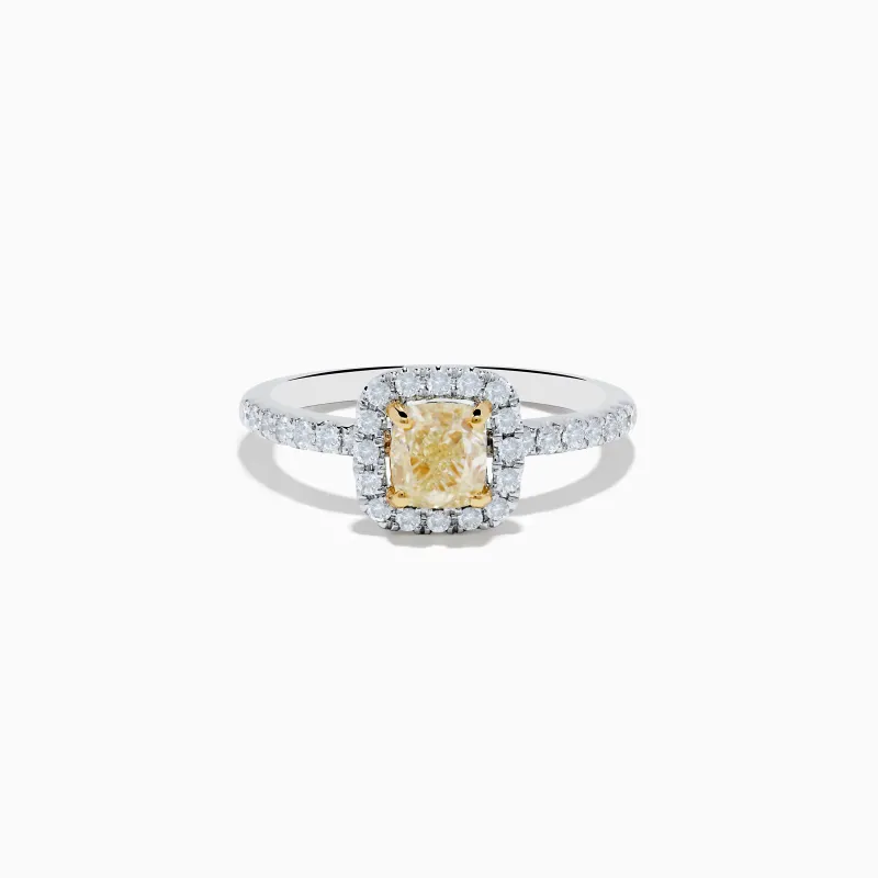Canare 18K Two Tone Gold White and Yellow Diamond Ring sold by Effy