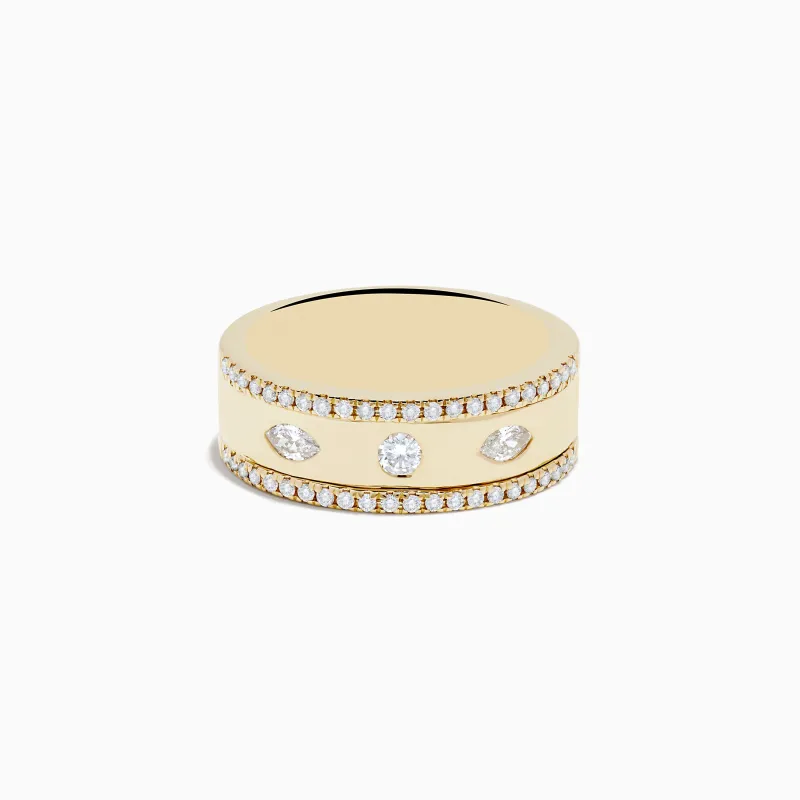 D'Oro 14K Yellow Gold Diamond Ring sold by Effy