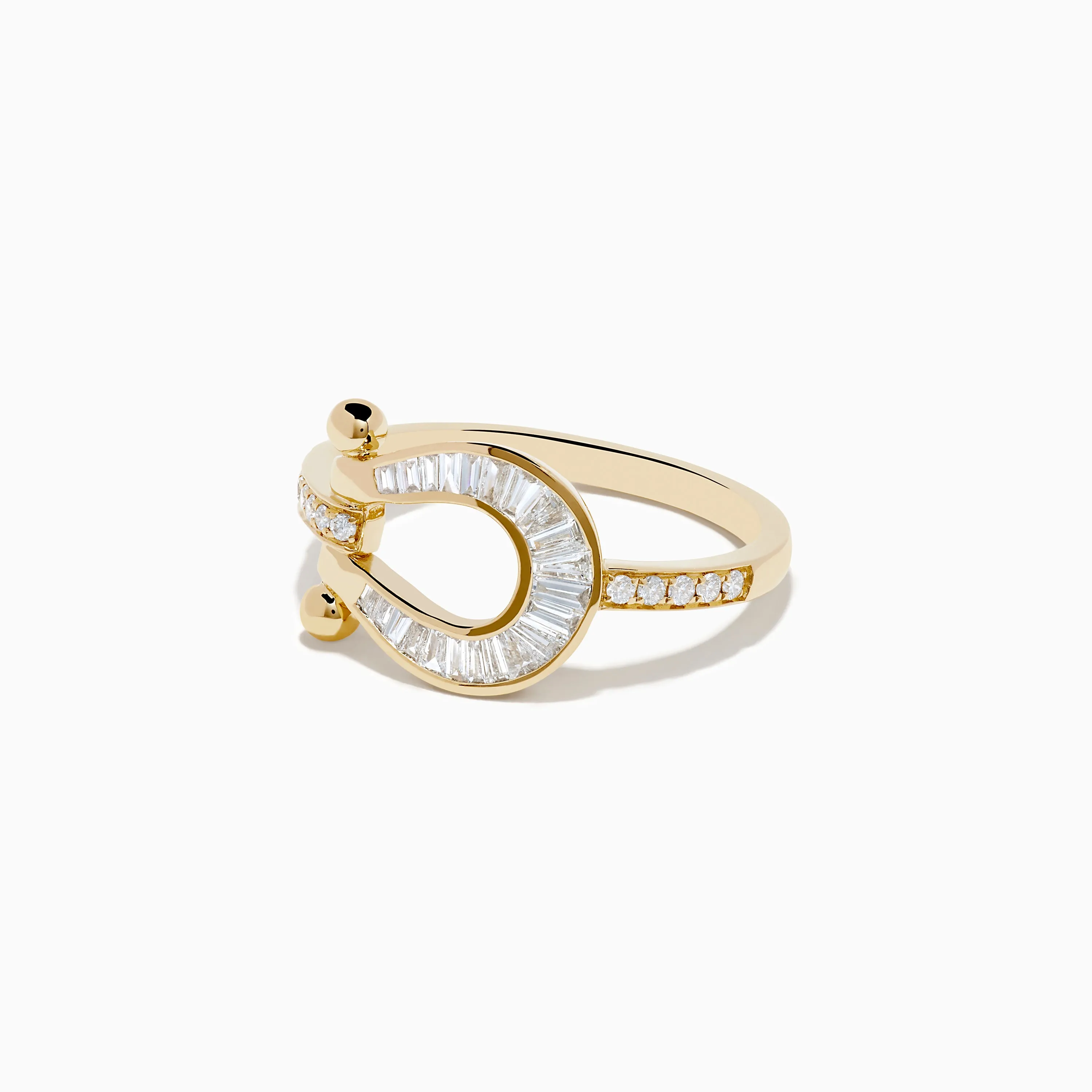 Novelty 14K Yellow Gold Diamond Horseshoe Ring sold by Effy product image thumbnail 2