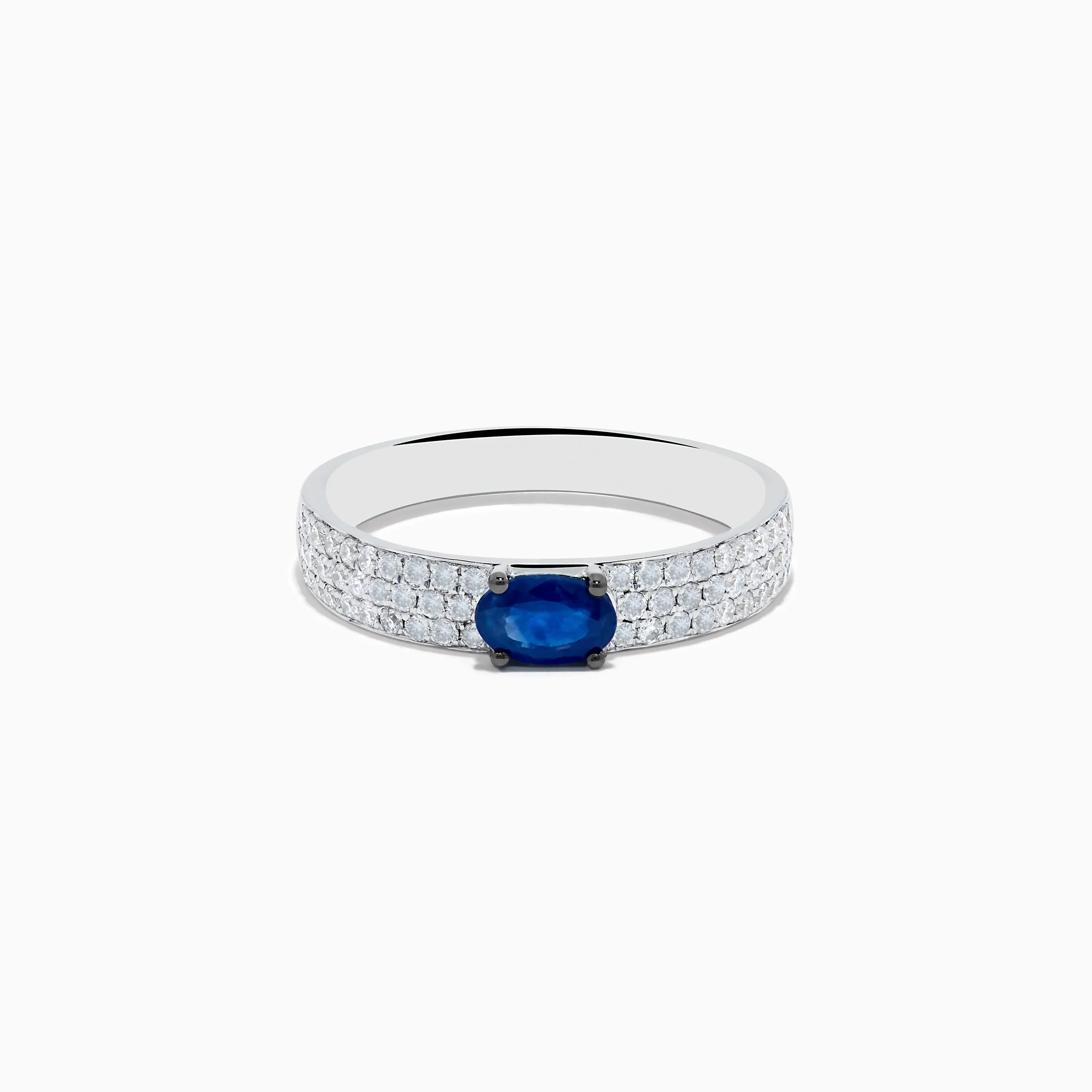 Royal Bleu 14K White Gold Sapphire and Diamond Ring sold by Effy