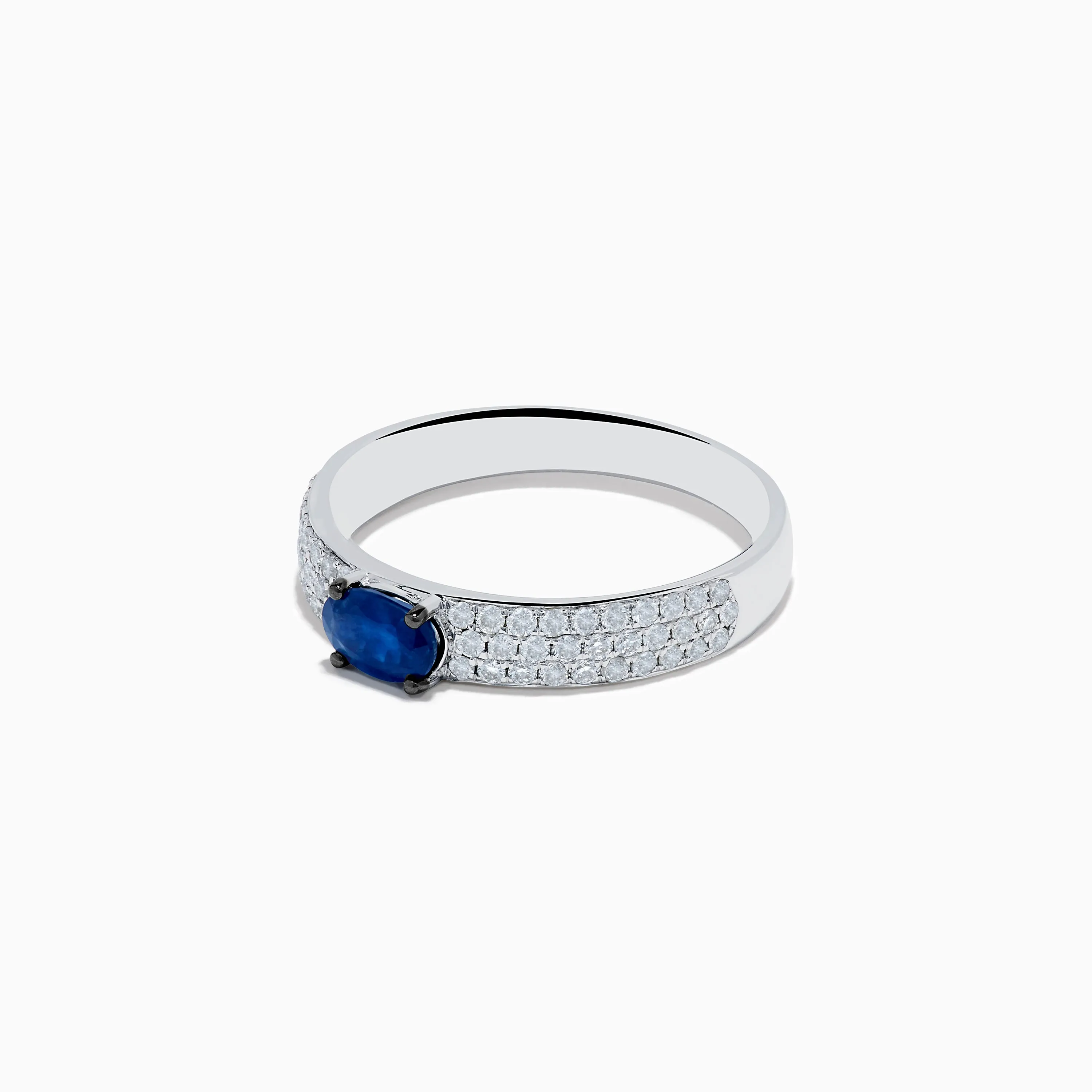 Royal Bleu 14K White Gold Sapphire and Diamond Ring sold by Effy product image thumbnail 2