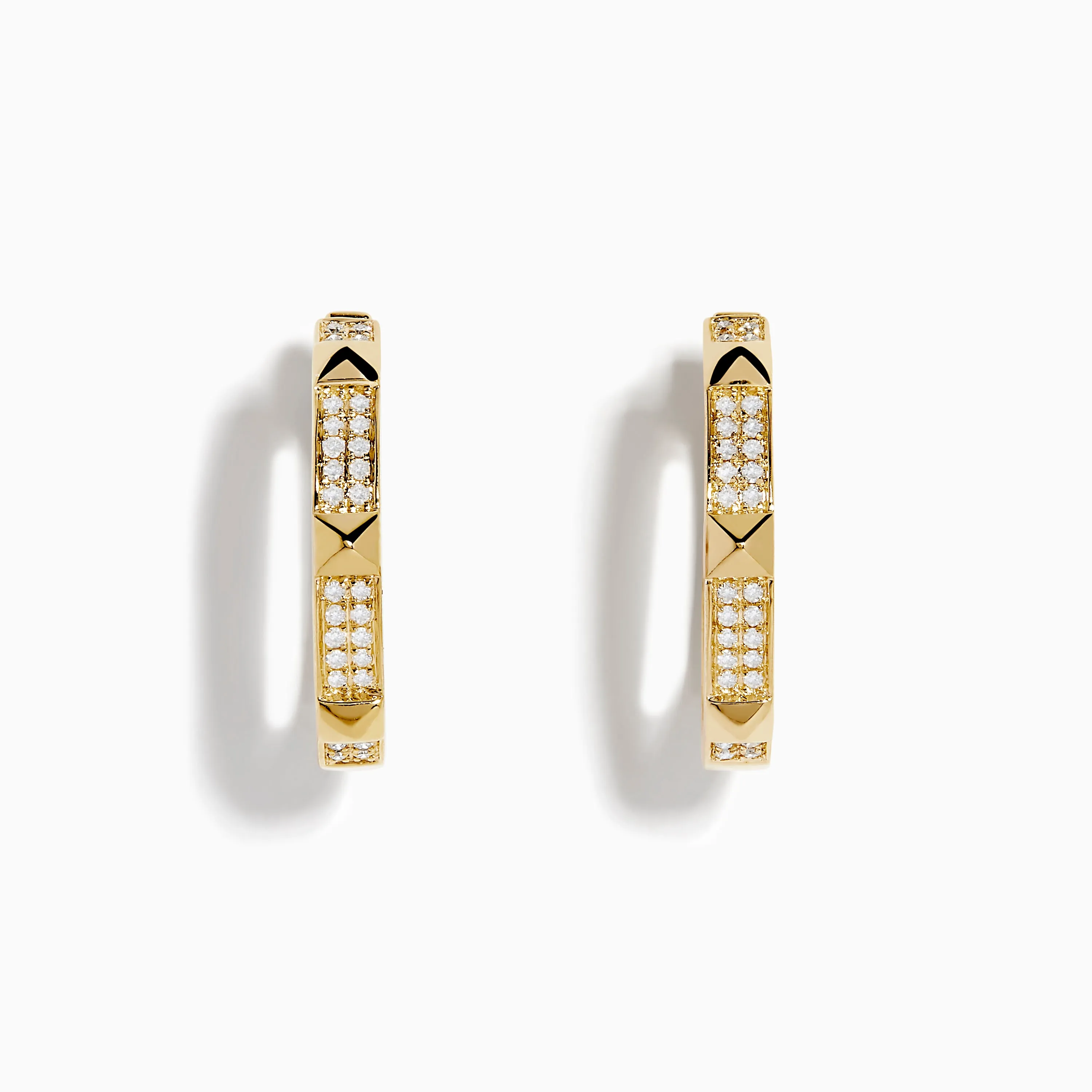 D'Oro 14K Yellow Gold Diamond Hoop Earrings sold by Effy