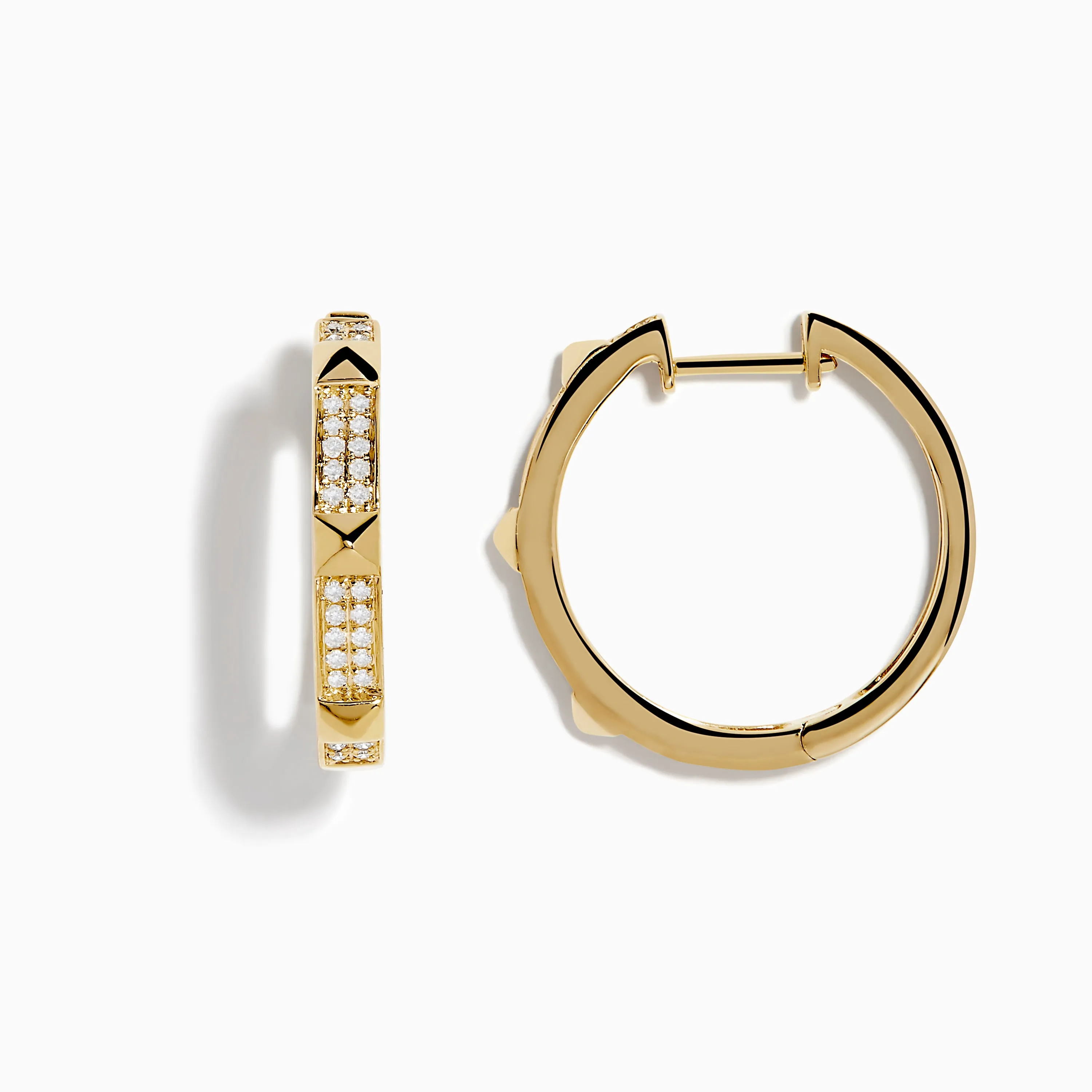 D'Oro 14K Yellow Gold Diamond Hoop Earrings sold by Effy product image thumbnail 2