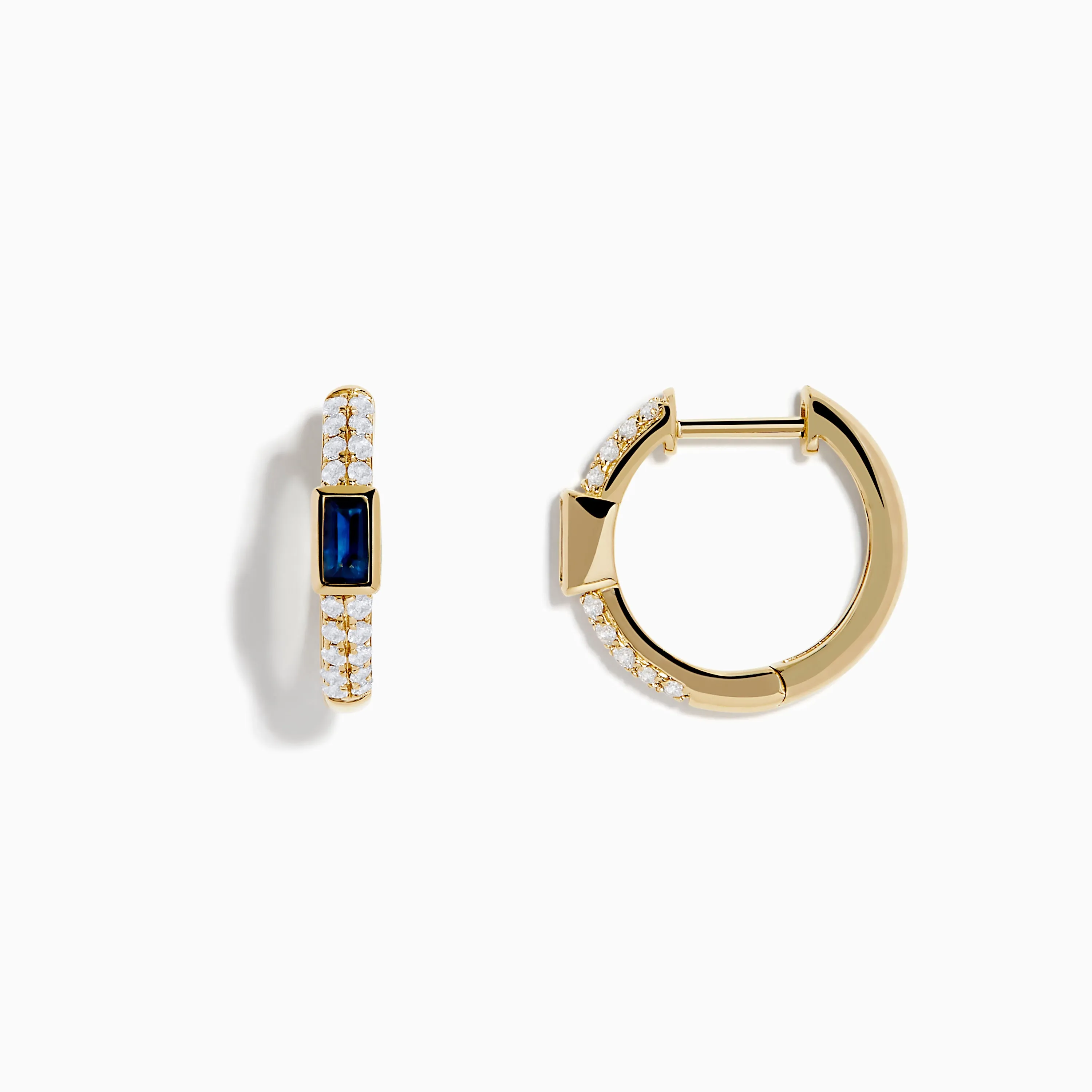 Royal Bleu 14K Yellow Gold Sapphire and Diamond Earrings sold by Effy product image thumbnail 2