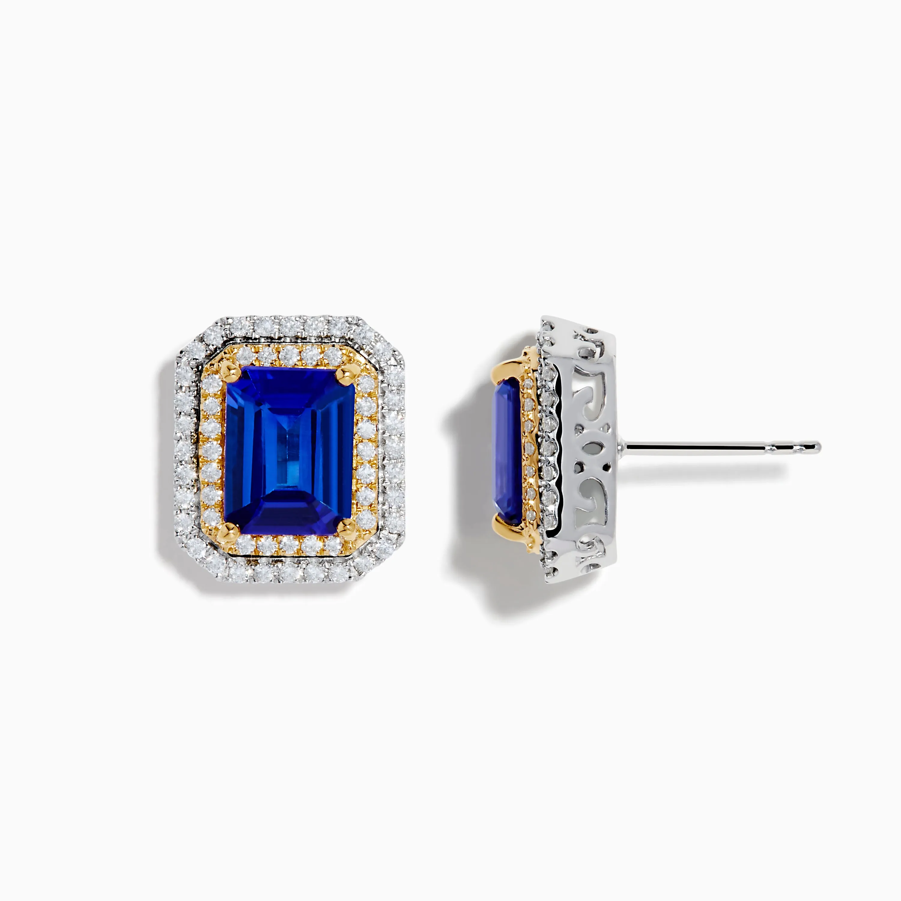 Nahla Siri 14K Two Tone Gold Tanzanite and Diamond Earrings sold by Effy product image thumbnail 2