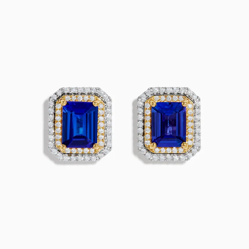 Nahla Siri 14K Two Tone Gold Tanzanite and Diamond Earrings sold by Effy