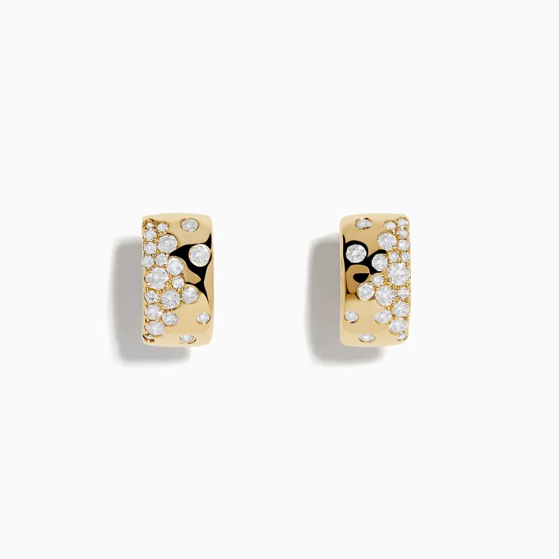 D'Oro 14K Yellow Gold Scattered Diamonds Earrings sold by Effy