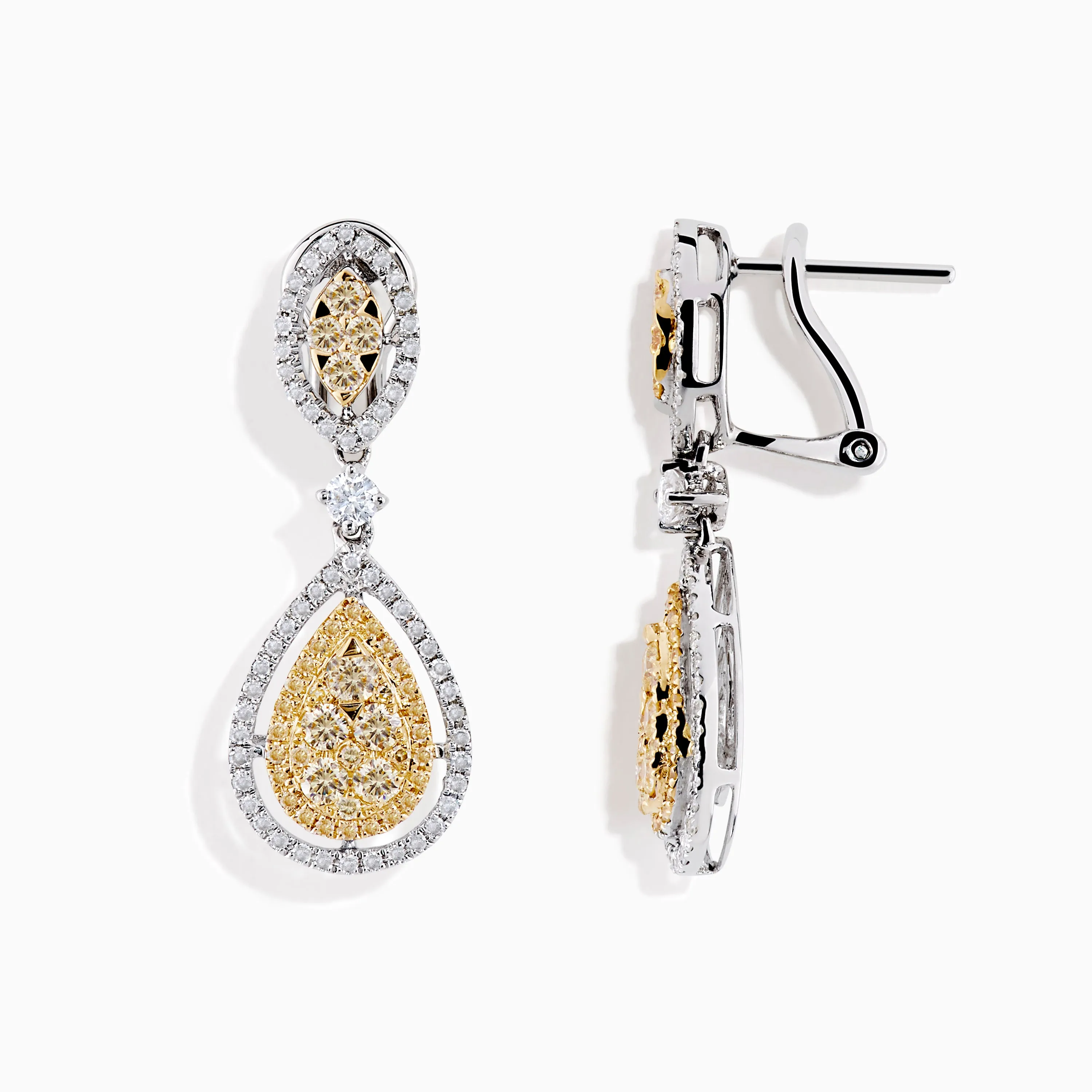 Canare` 14K Two Tone Yellow and White Diamond Earrings sold by Effy product image thumbnail 2