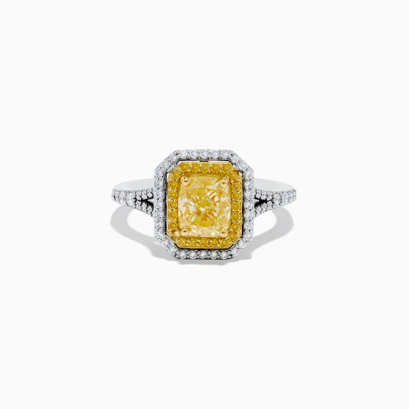 Canare` 18K Two Tone Gold Yellow and White Diamond Ring sold by Effy