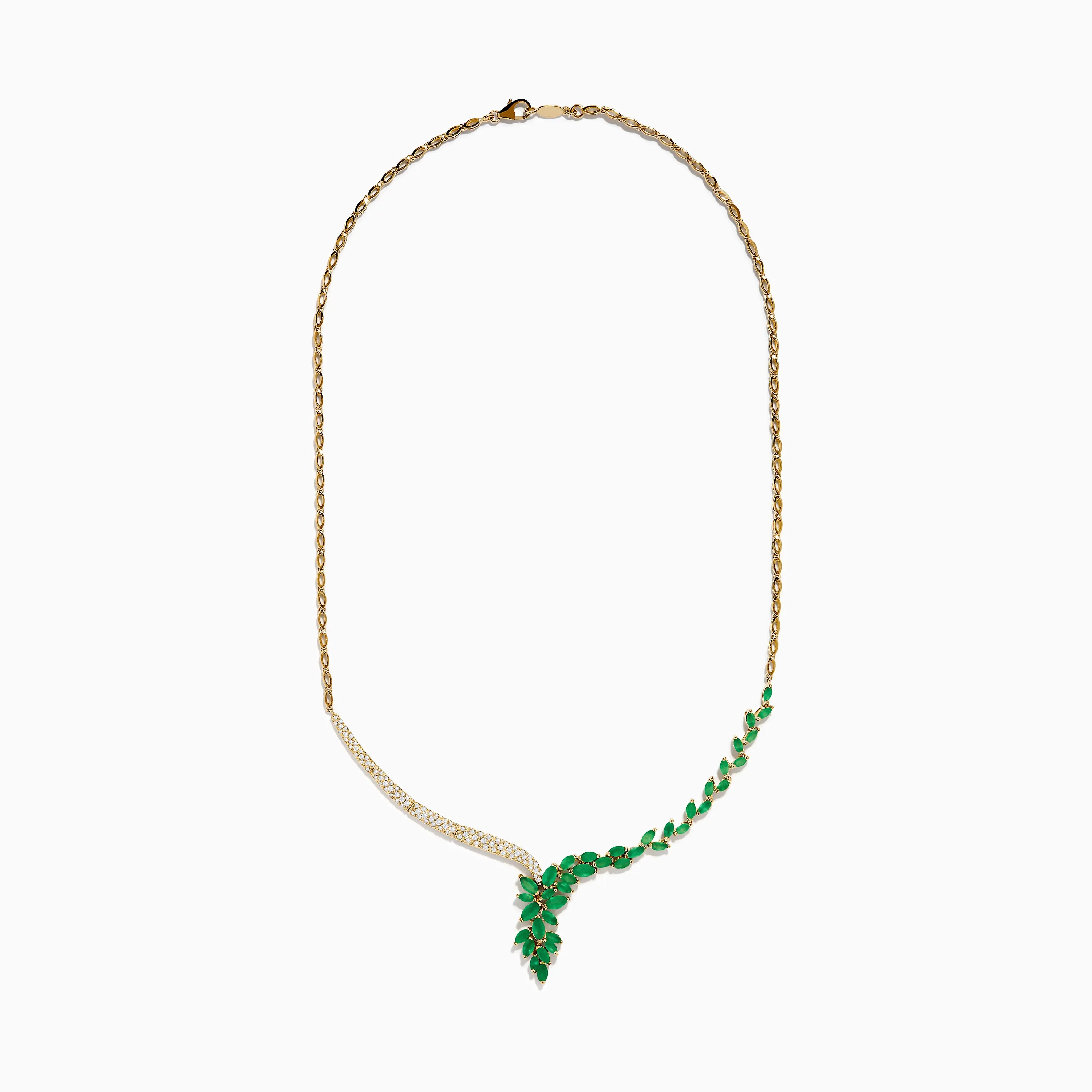 Brasilica 14K Yellow Gold Emerald and Diamond Statement Necklace sold by Effy product image thumbnail 2