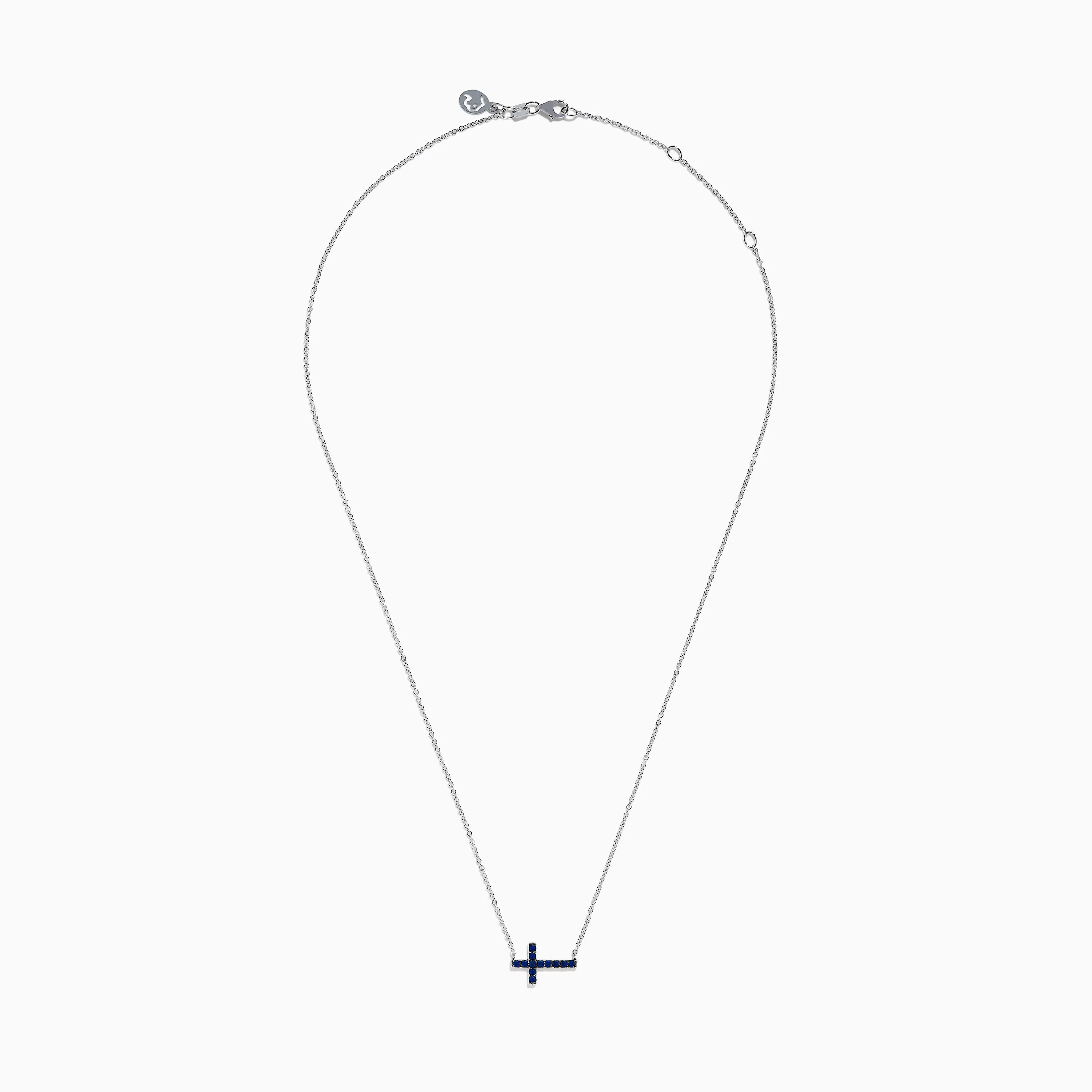 Royal Bleu 14K White Gold Sapphire Cross Necklace sold by Effy product image thumbnail 2