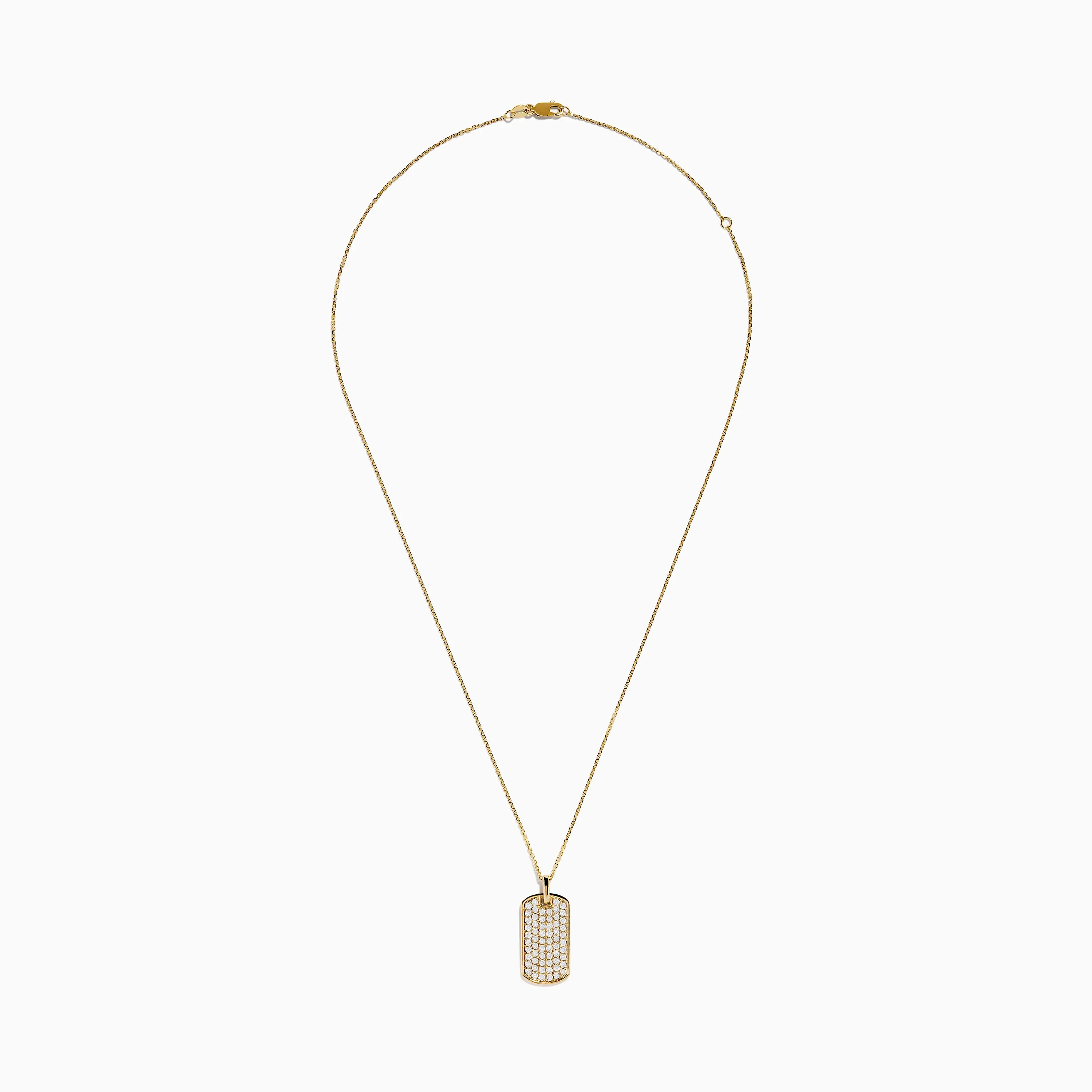 14K Yellow Gold Diamond Dog Tag Pendant sold by Effy product image thumbnail 2