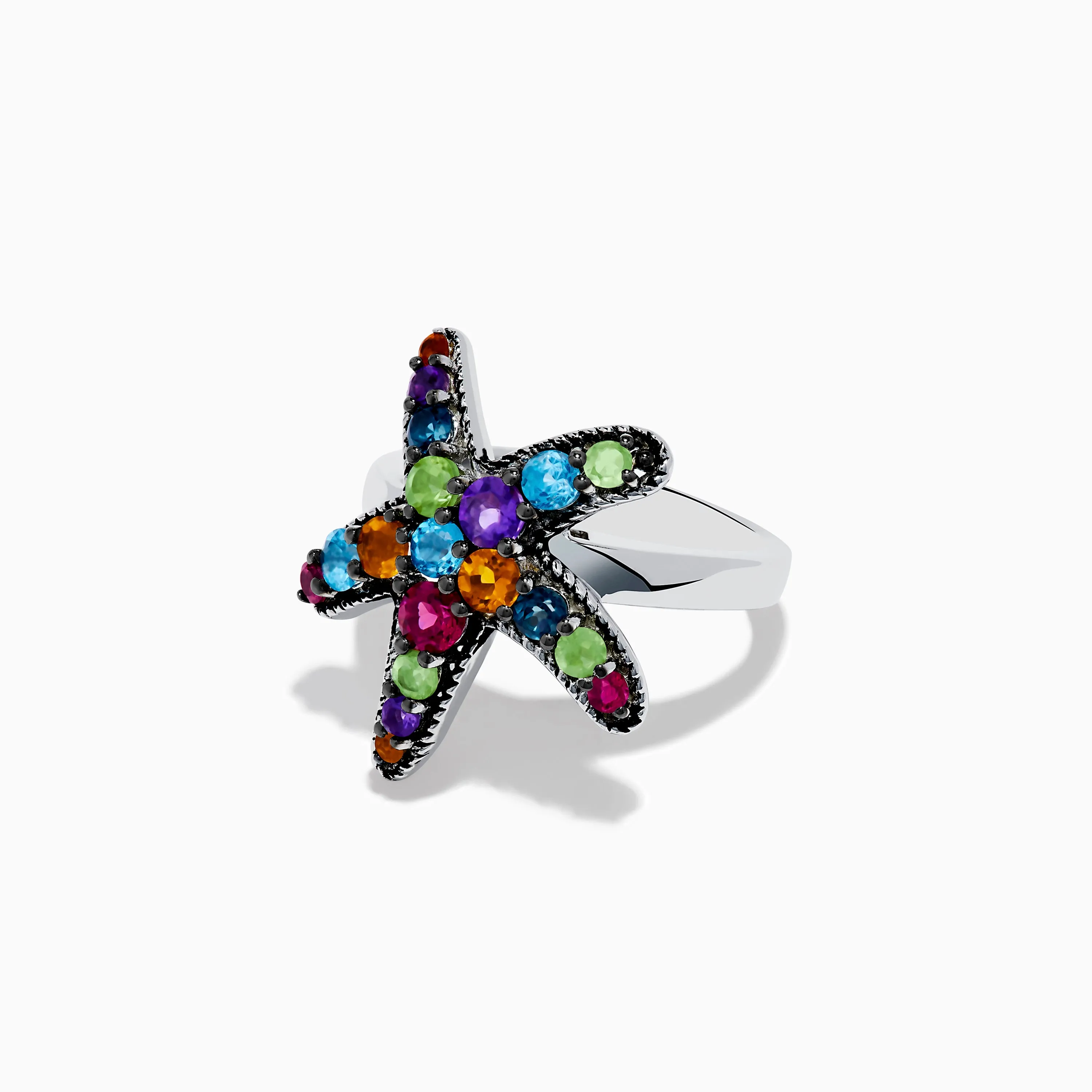 925 Sterling Silver Multi Color Gemstone Starfish Ring sold by Effy product image thumbnail 2
