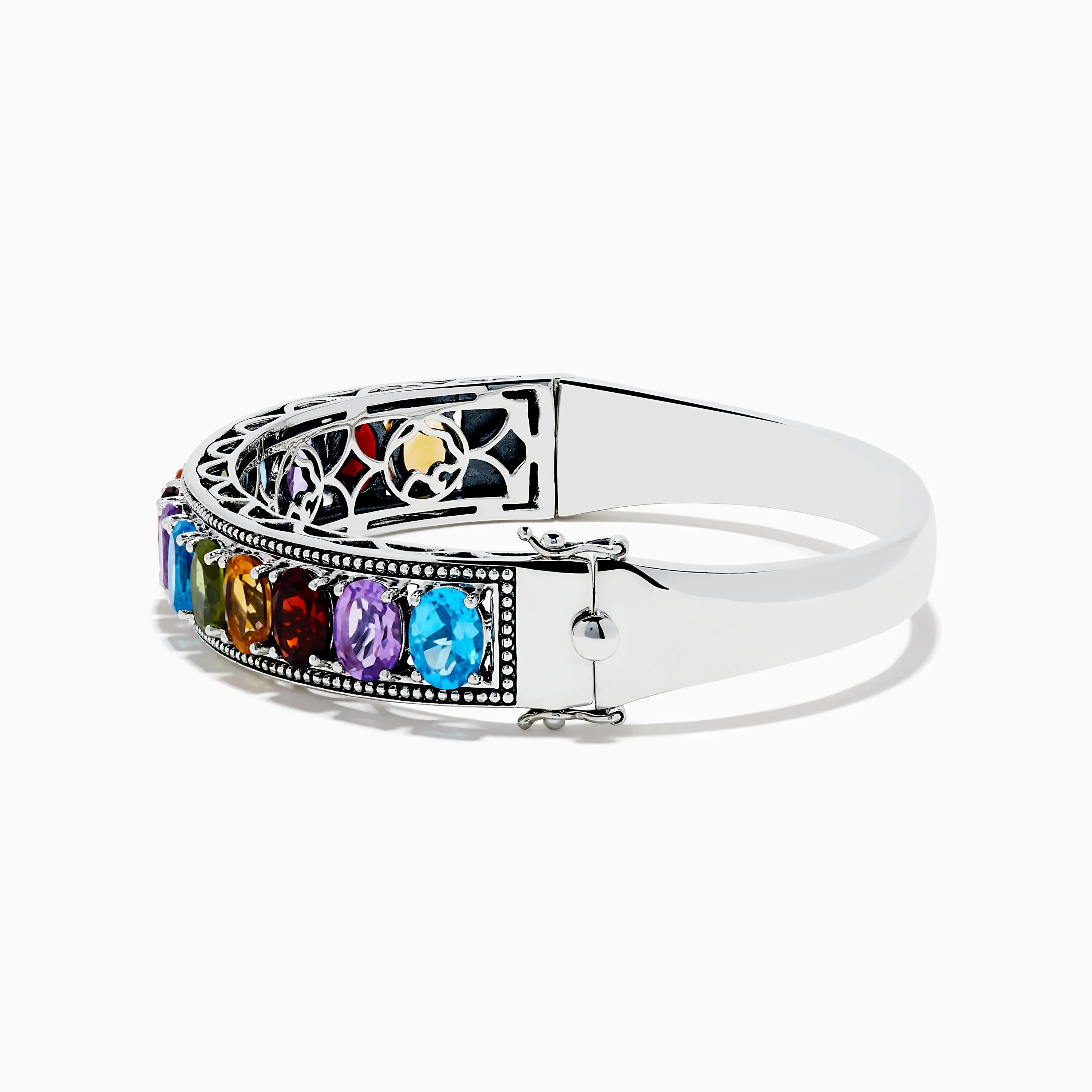Mosaic 925 Sterling Silver Multi Color Gemstone Bangle sold by Effy product image thumbnail 2