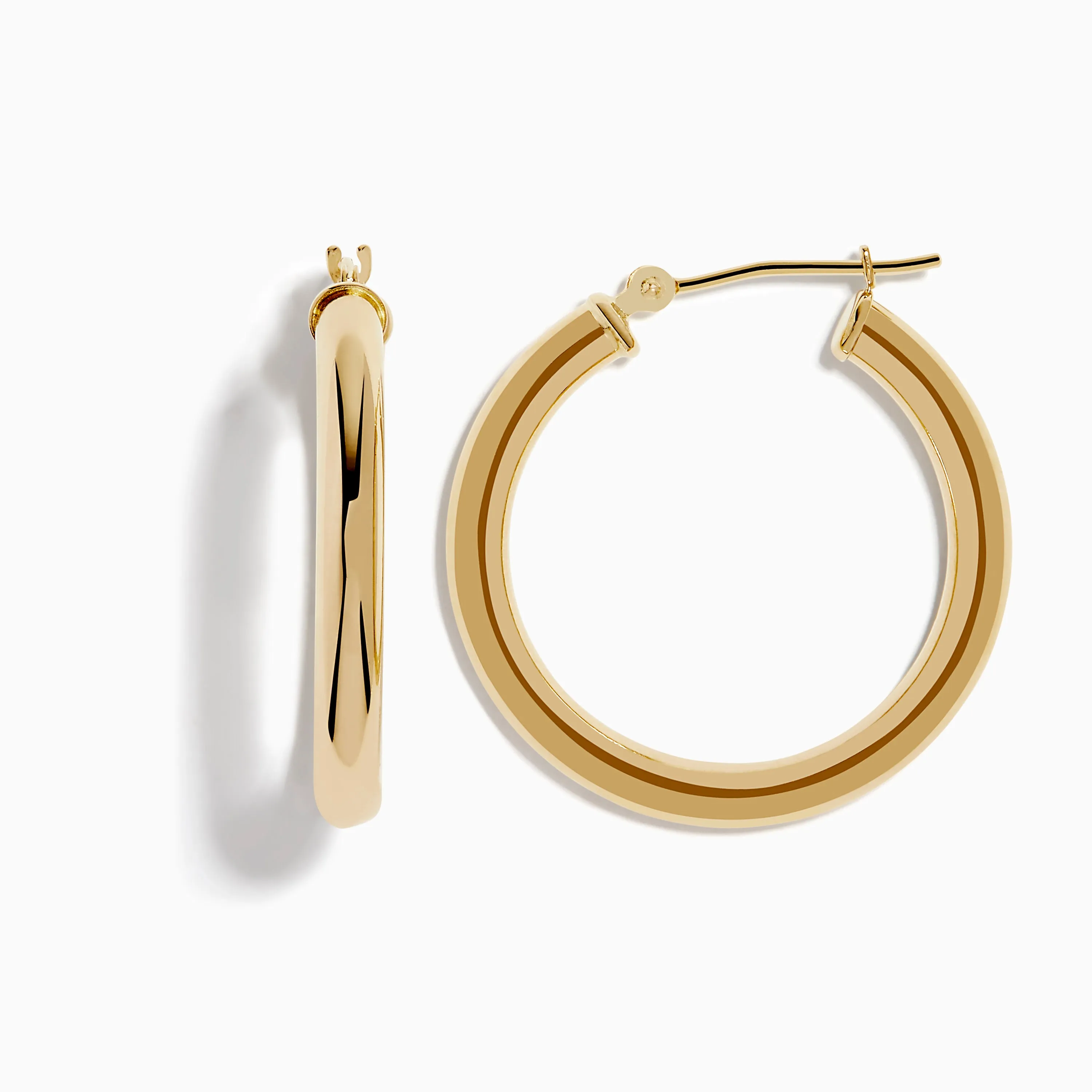 14K Yellow Gold Hollow Round Hoop Earrings sold by Effy product image thumbnail 2