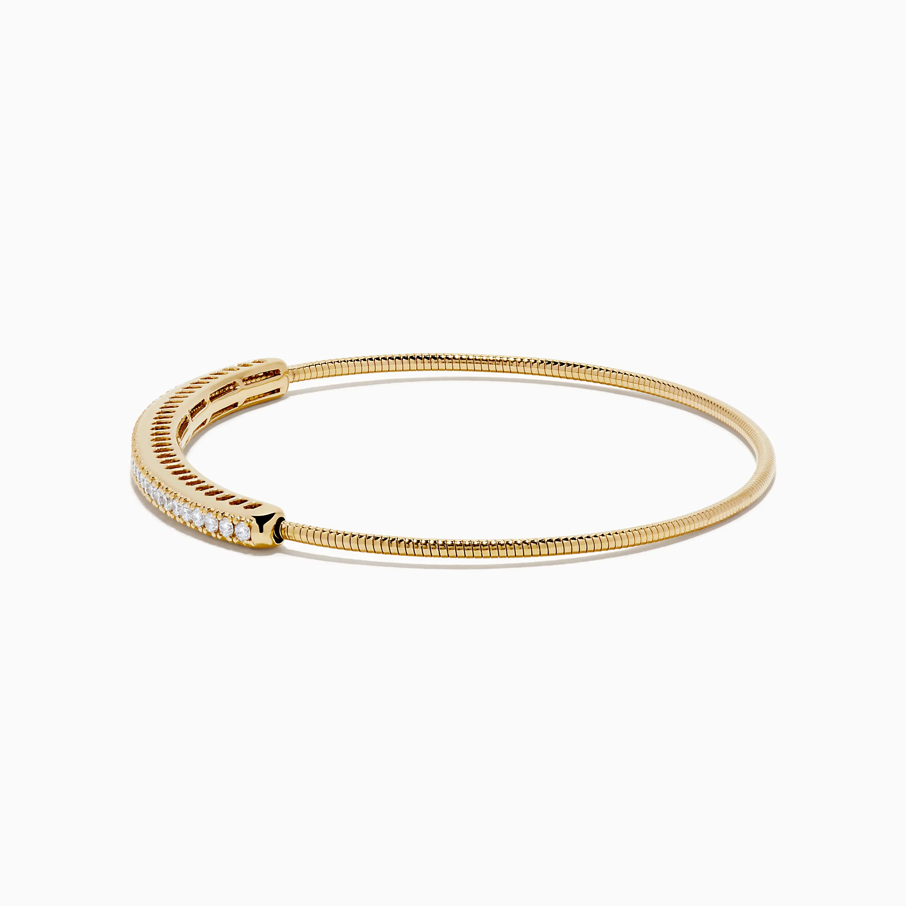 14K Yellow Gold Flexible Diamond Bangle sold by Effy product image thumbnail 2