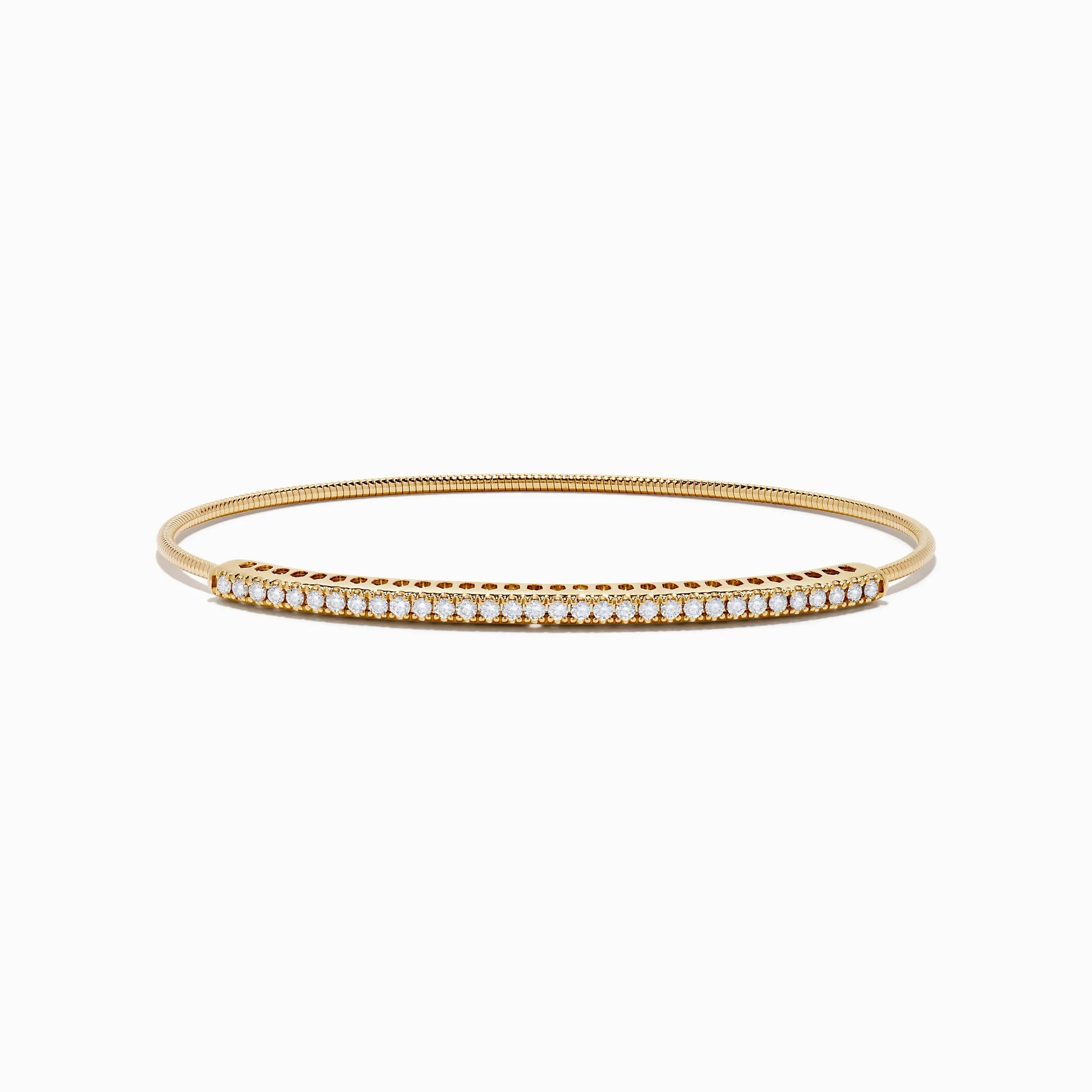 14K Yellow Gold Flexible Diamond Bangle sold by Effy
