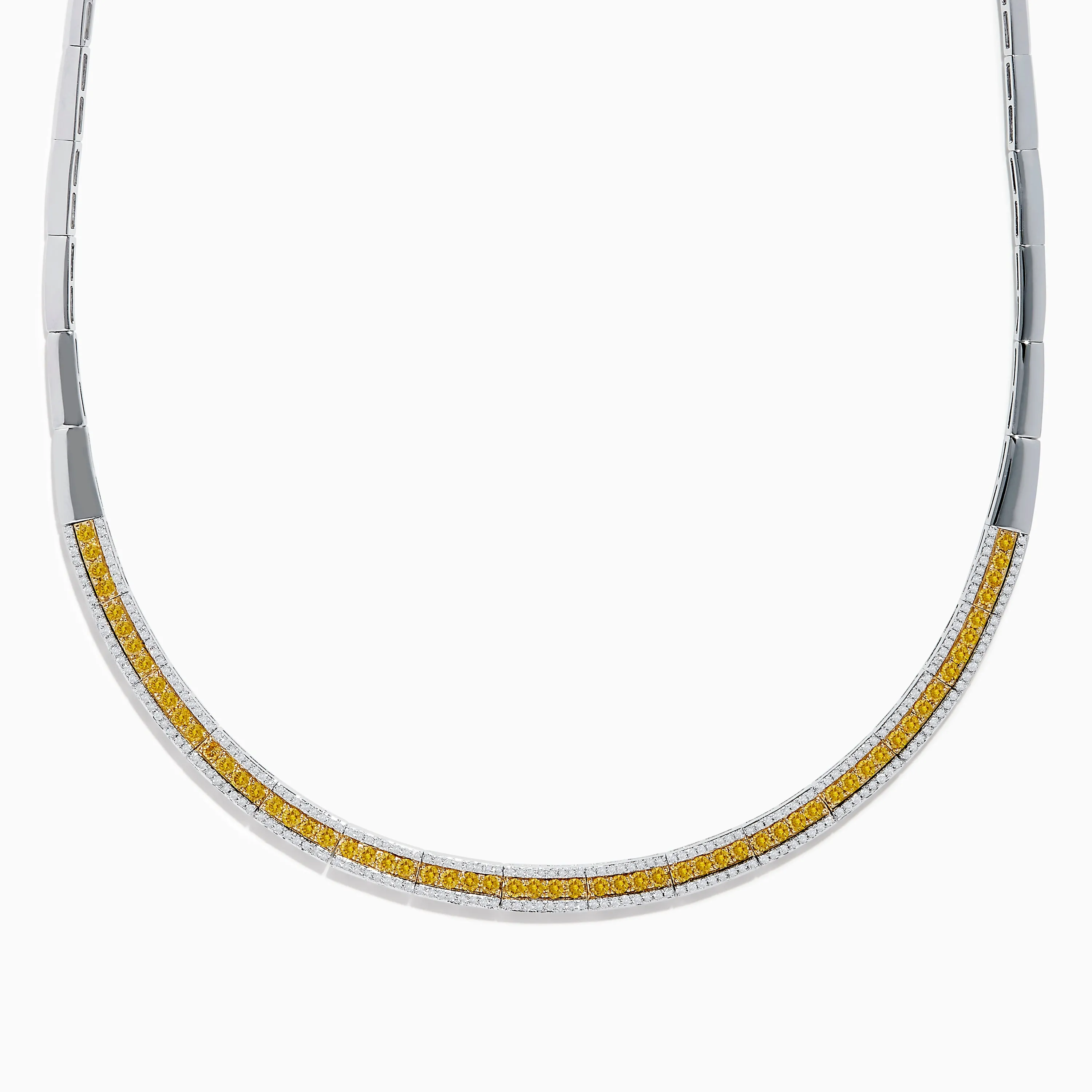 Canare 14K Two Tone Gold White and Yellow Diamond Necklace sold by Effy
