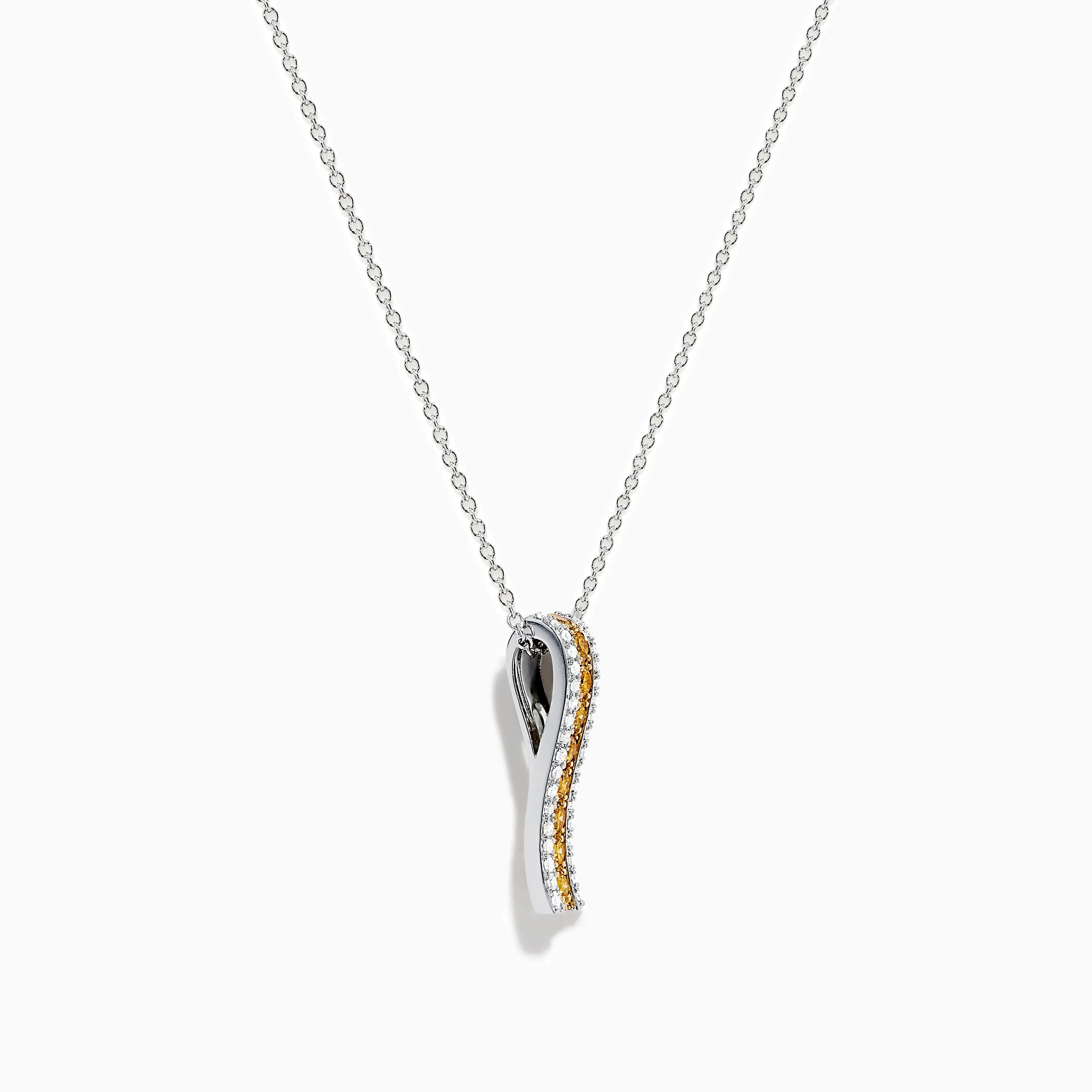 Canare 14K Two Tone Gold White and Yellow Diamond Pendant sold by Effy product image thumbnail 2