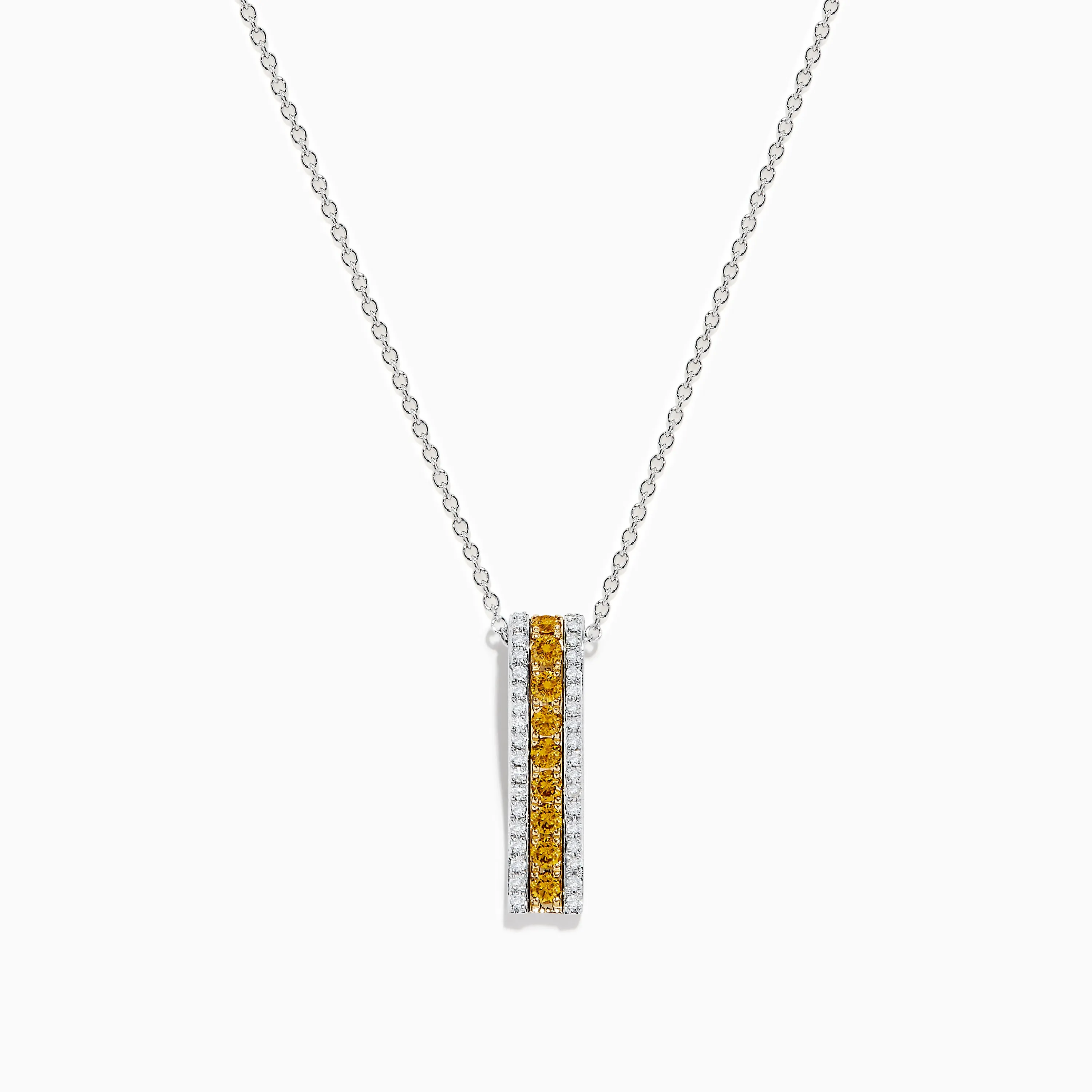 Canare 14K Two Tone Gold White and Yellow Diamond Pendant sold by Effy