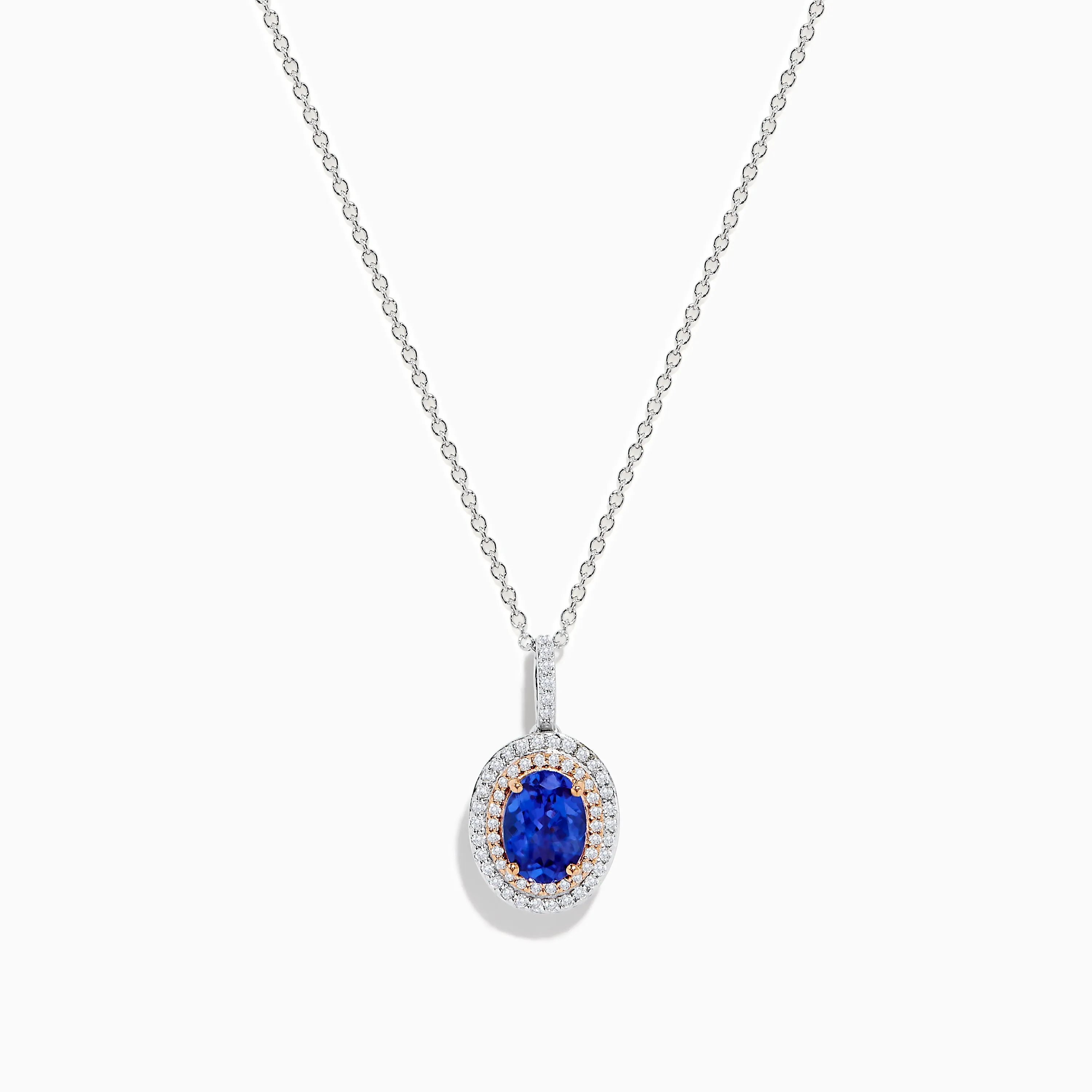 Nahla Siri 14K White & Rose Gold Tanzanite and Diamond Pendant sold by Effy