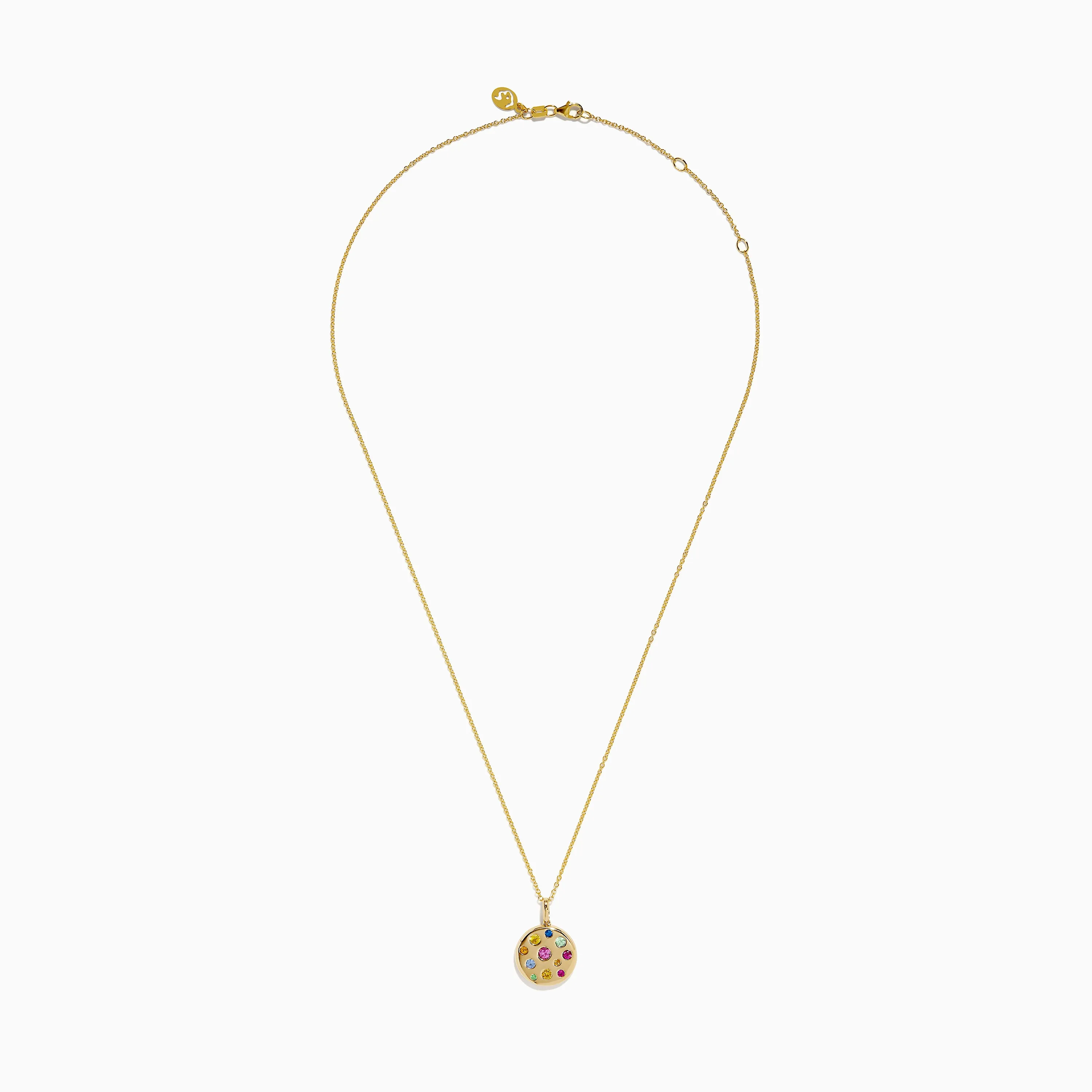 Watercolors 14K Yellow Gold Multi Color Coin Pendant sold by Effy product image thumbnail 2