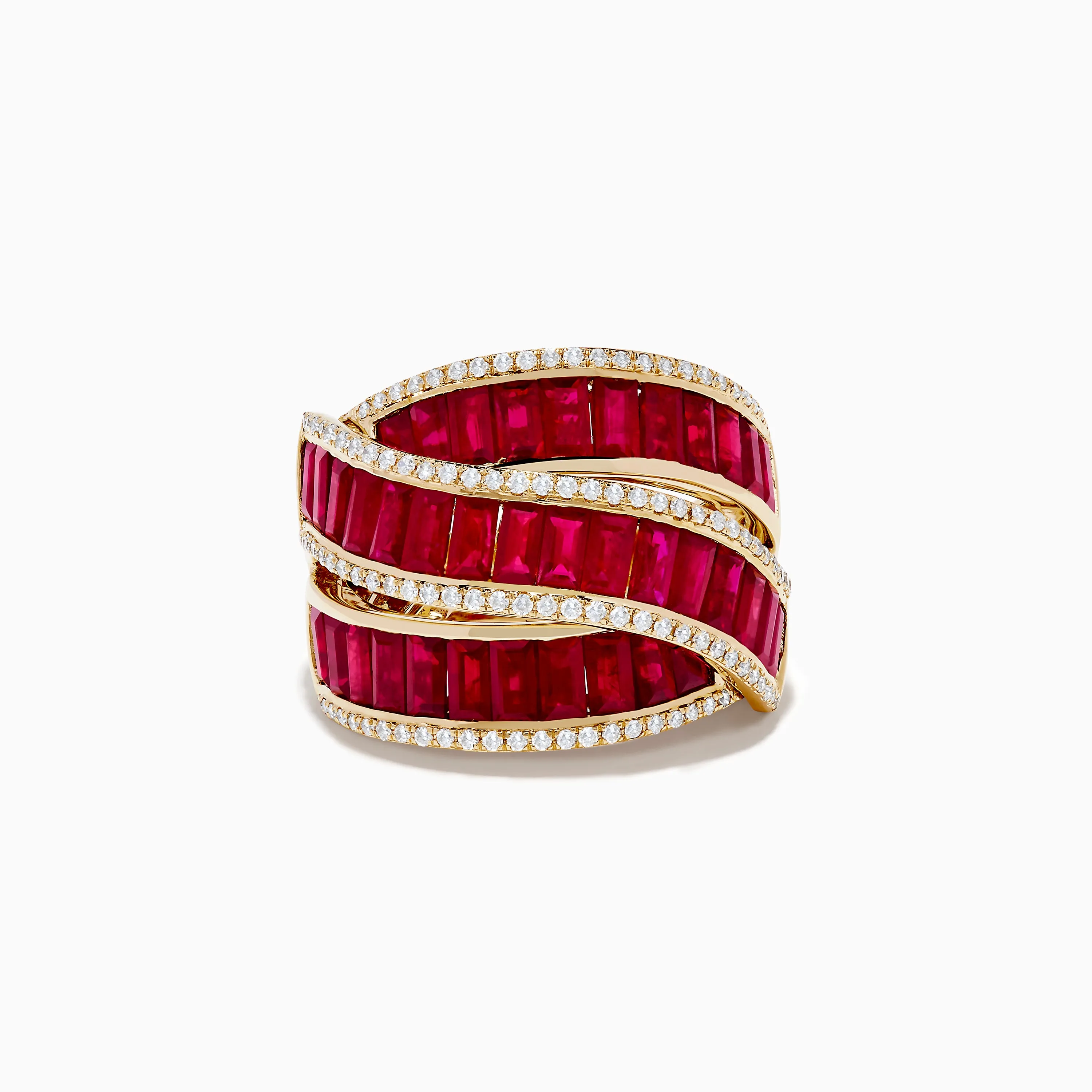 Ruby Royale 14K Yellow Gold Ruby and Diamond Ring sold by Effy