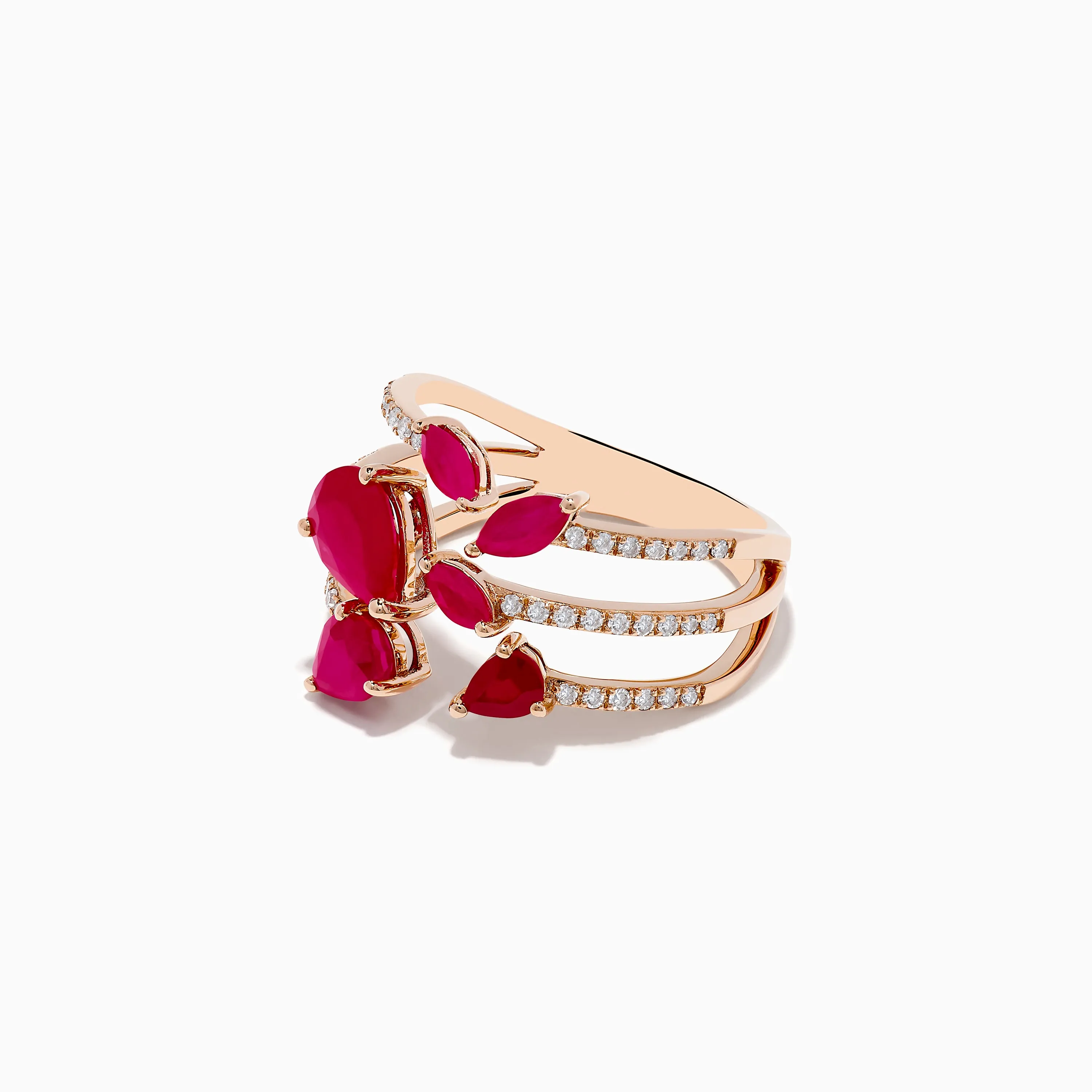 Ruby Royale 14K Rose Gold Ruby and Diamond Ring sold by Effy product image thumbnail 2