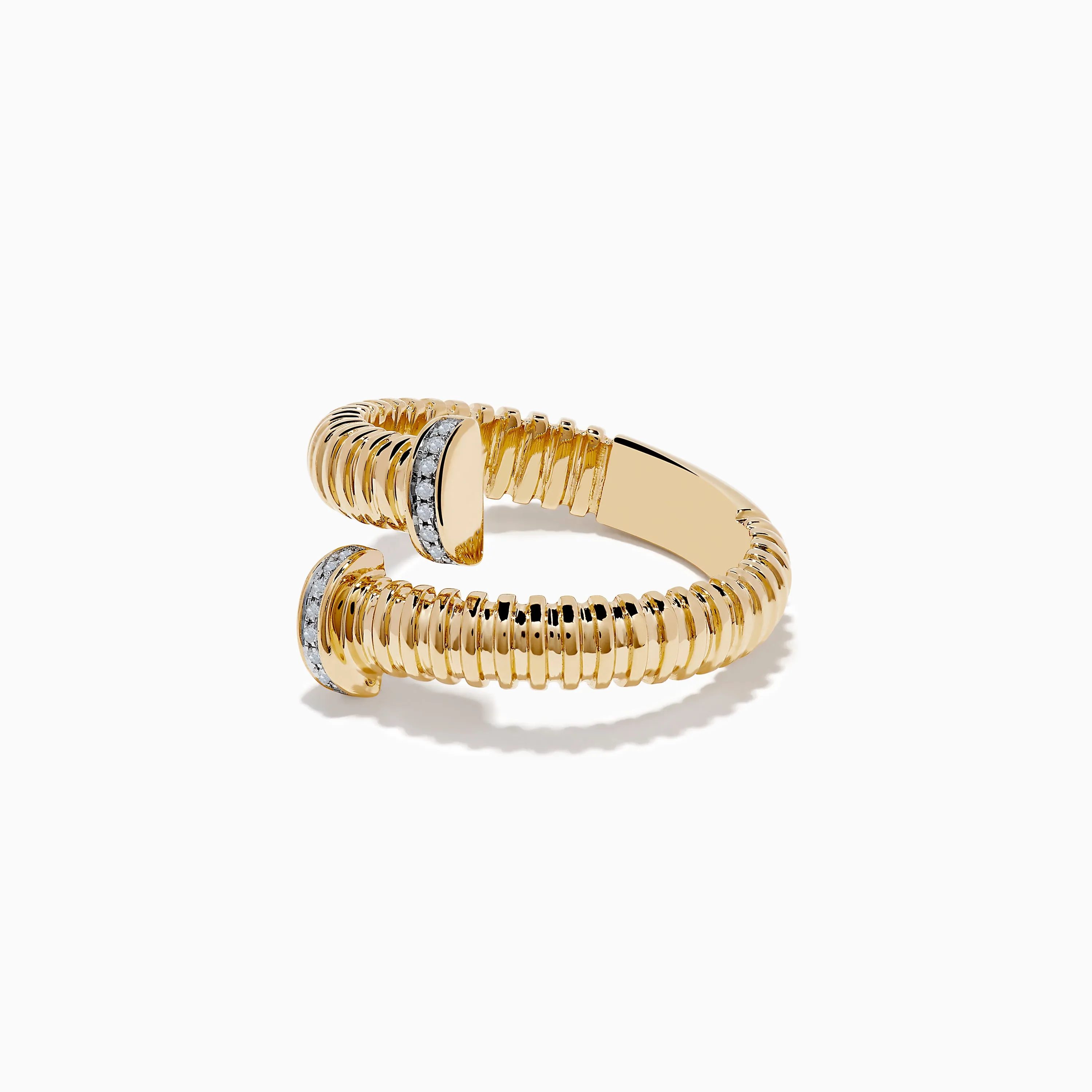D'Oro 14K Yellow Gold Diamond Bypass Ring sold by Effy product image thumbnail 2