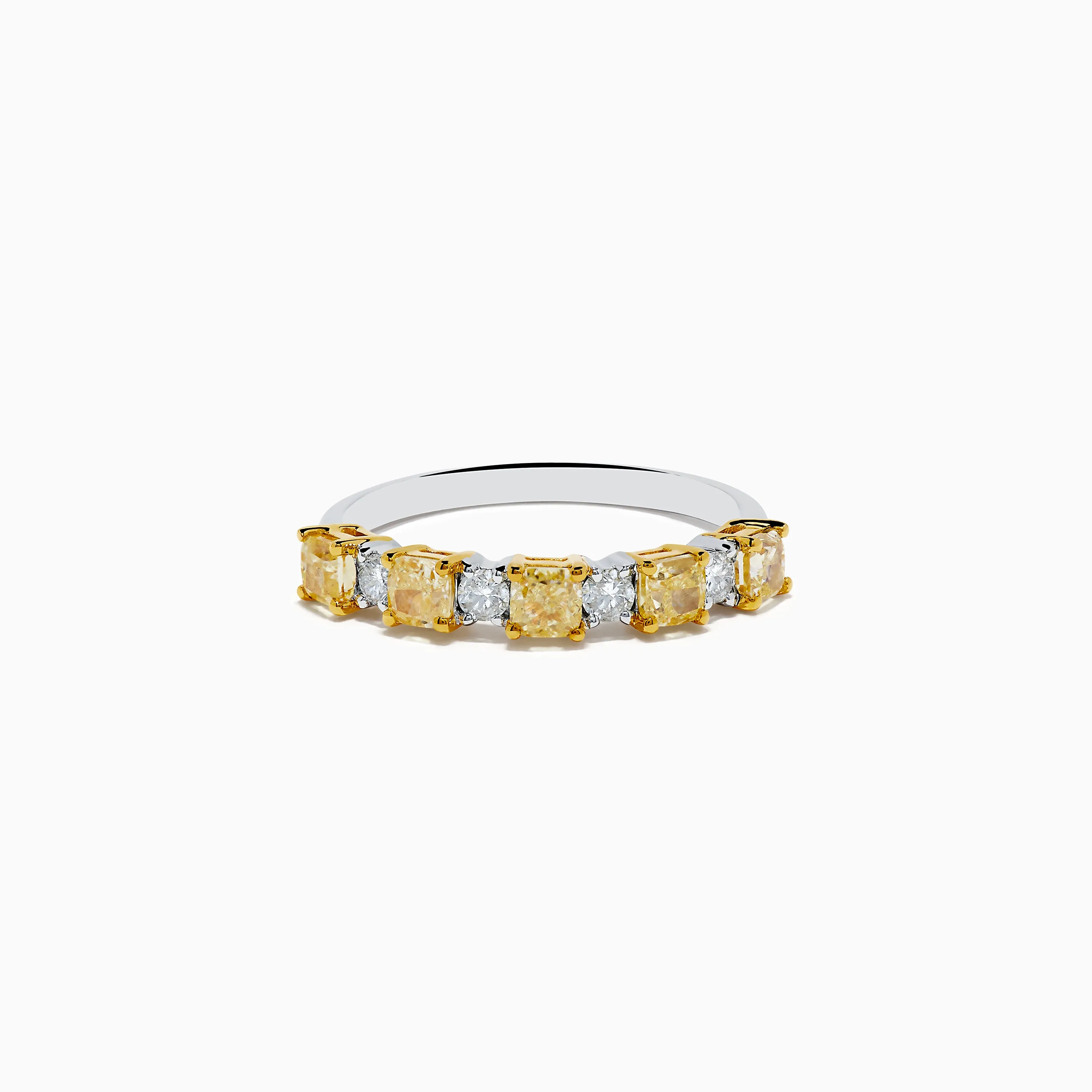 Canare 18K Two Tone White & Yellow Diamond Band Ring sold by Effy