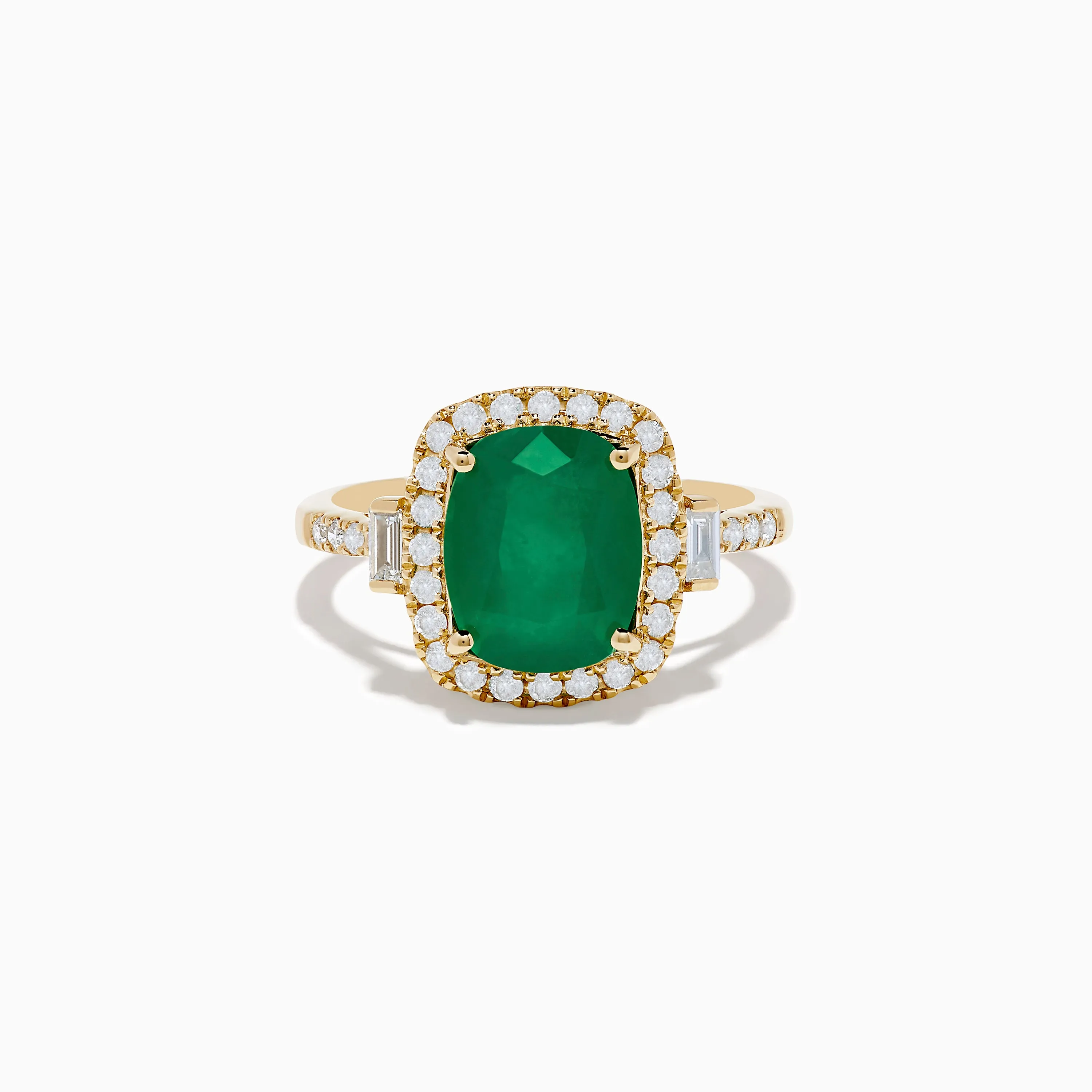 Brasilica 14K Yellow Gold Emerald and Diamond Ring sold by Effy