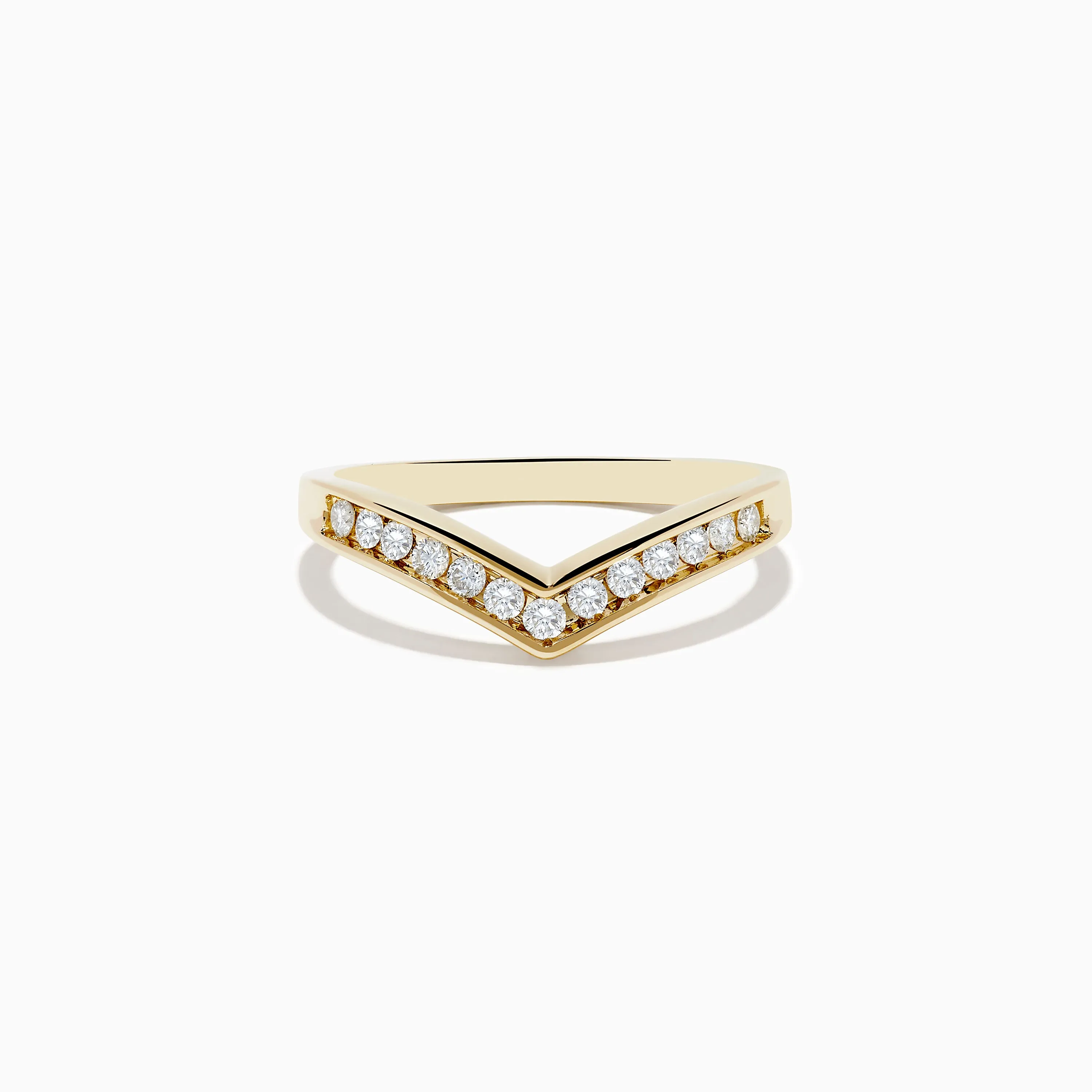 14K Yellow Gold Contoured Diamond Band Ring sold by Effy