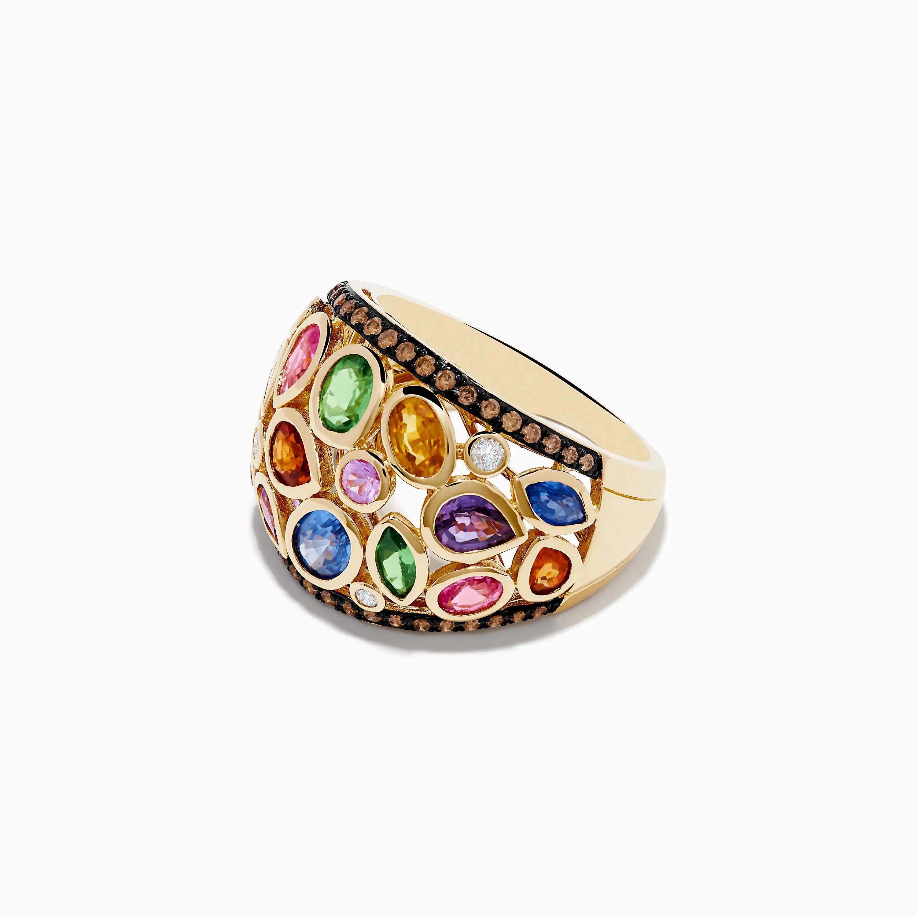 Watercolors 14K Yellow Gold Multi Sapphire and Diamond Ring sold by Effy product image thumbnail 2