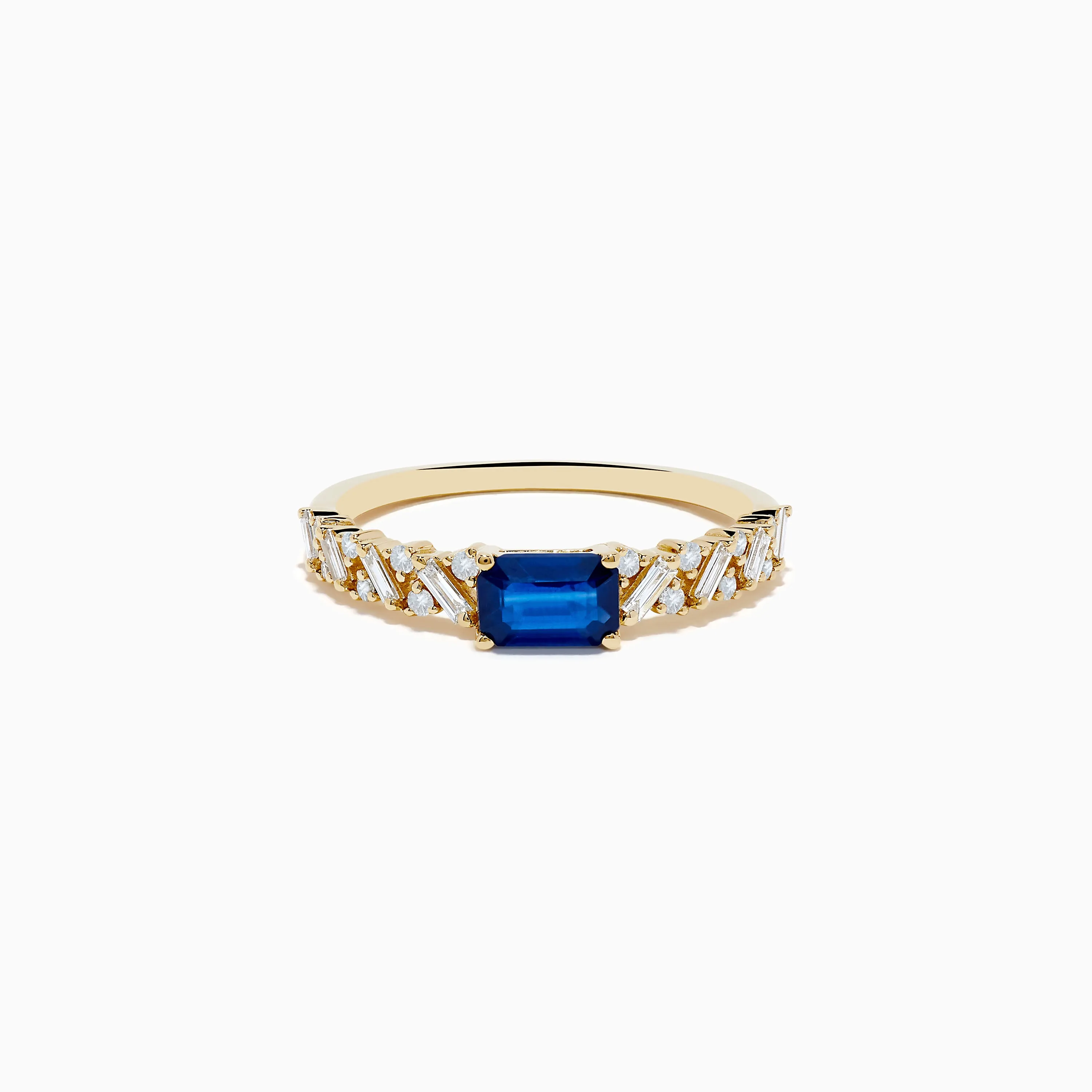 14K Yellow Gold Sapphire and Diamond Ring sold by Effy