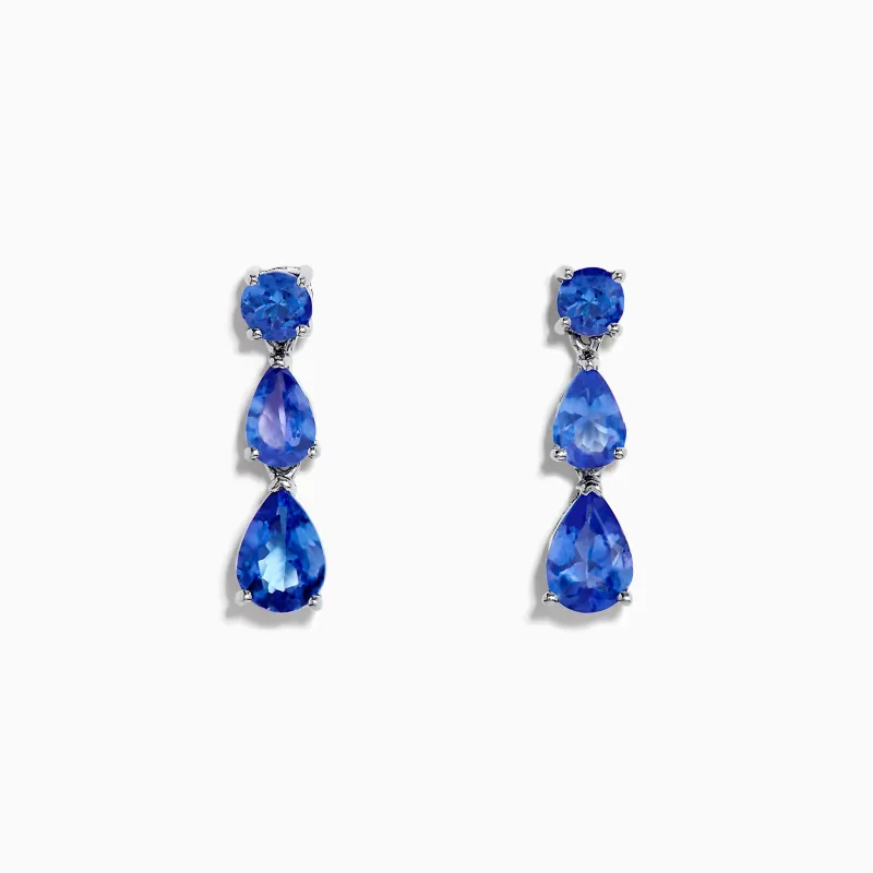Nahla Siri 925 Silver Tanzanite Drop Earrings sold by Effy