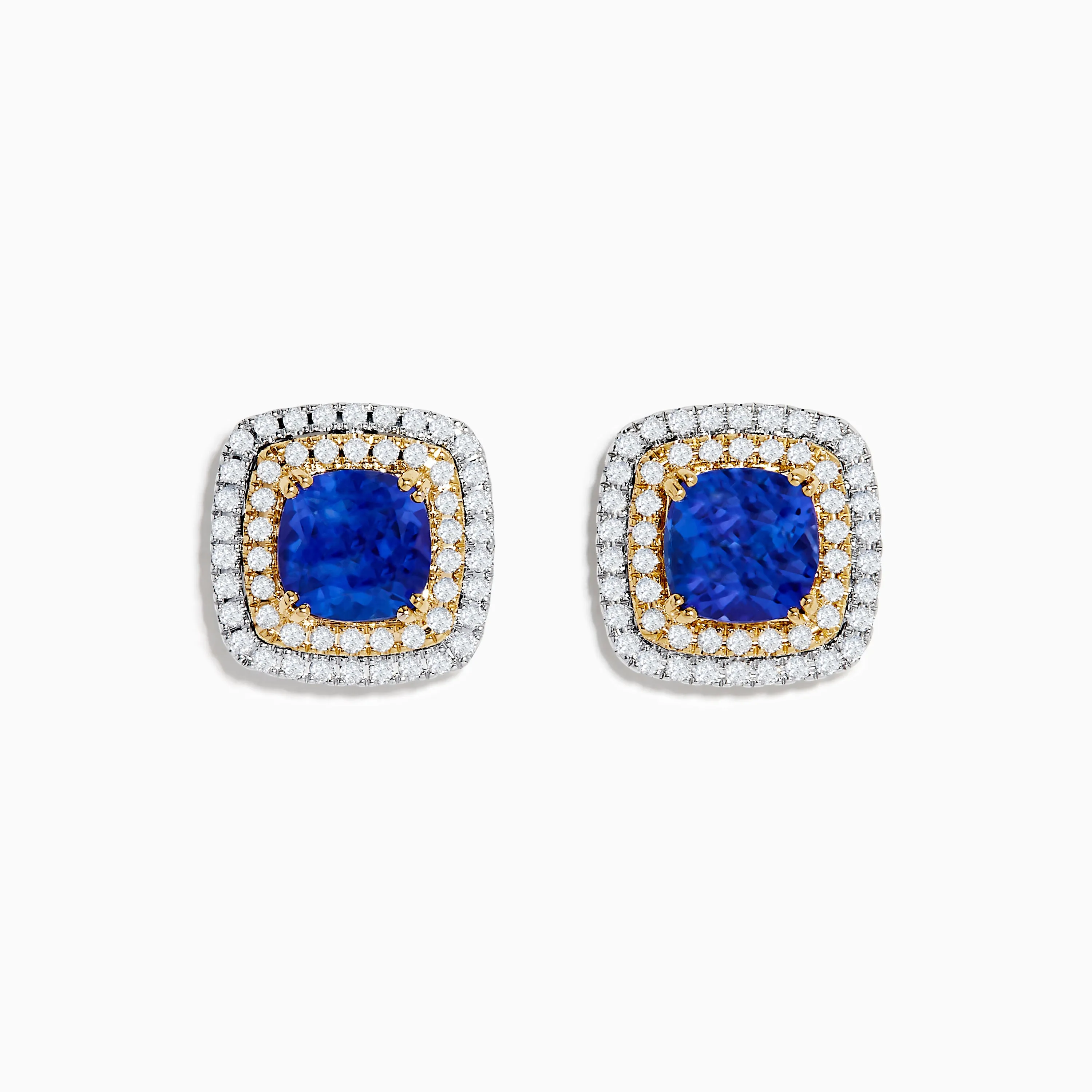 Nahla Siri 14K White & Yellow Gold Tanzanite and Diamond Stud Earrings sold by Effy
