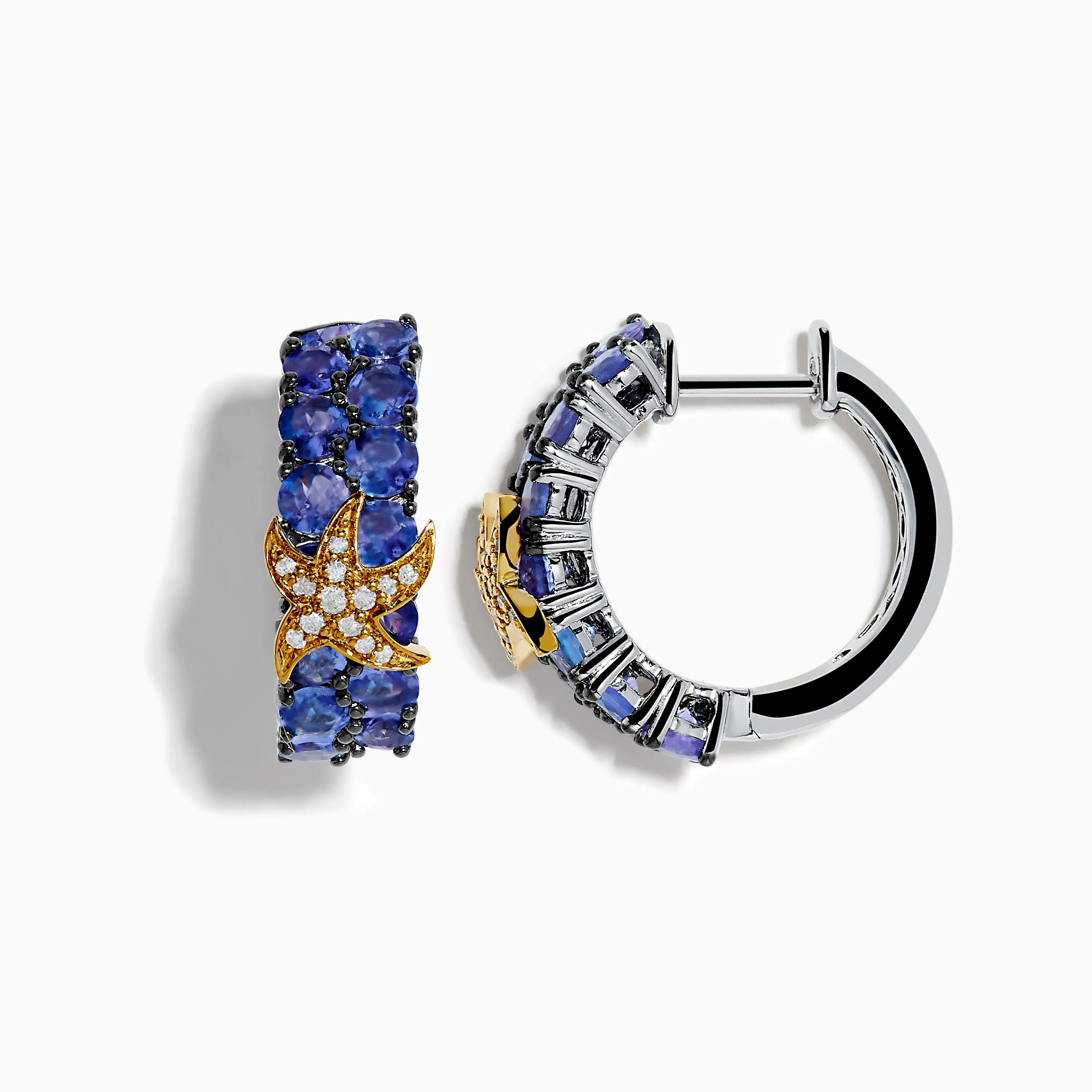 Nahla Siri 925 Silver & 18KY Tanzanite and Diamond Starfish Earrings sold by Effy product image thumbnail 2