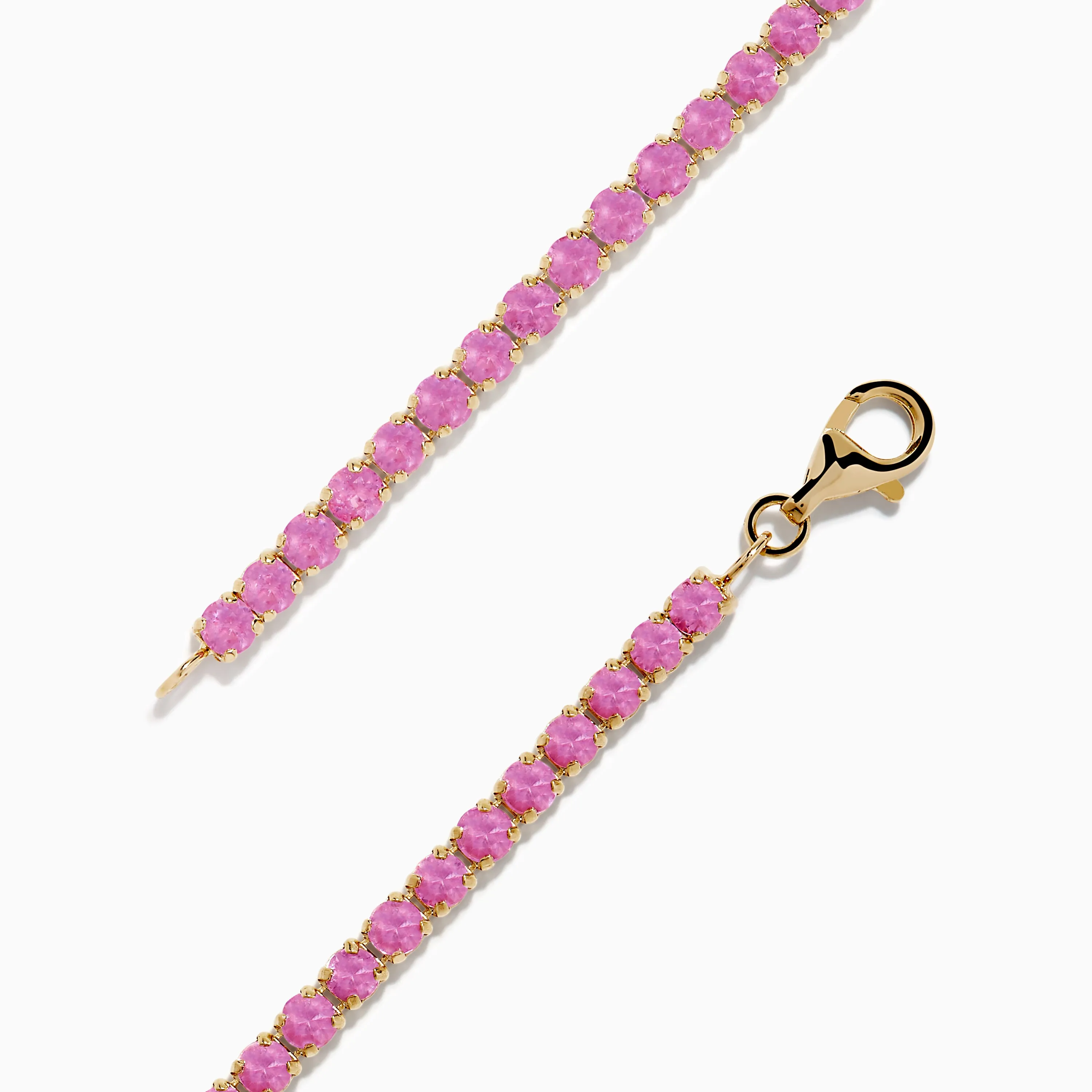 14K Yellow Gold Pink Sapphire Tennis Bracelet sold by Effy product image thumbnail 2