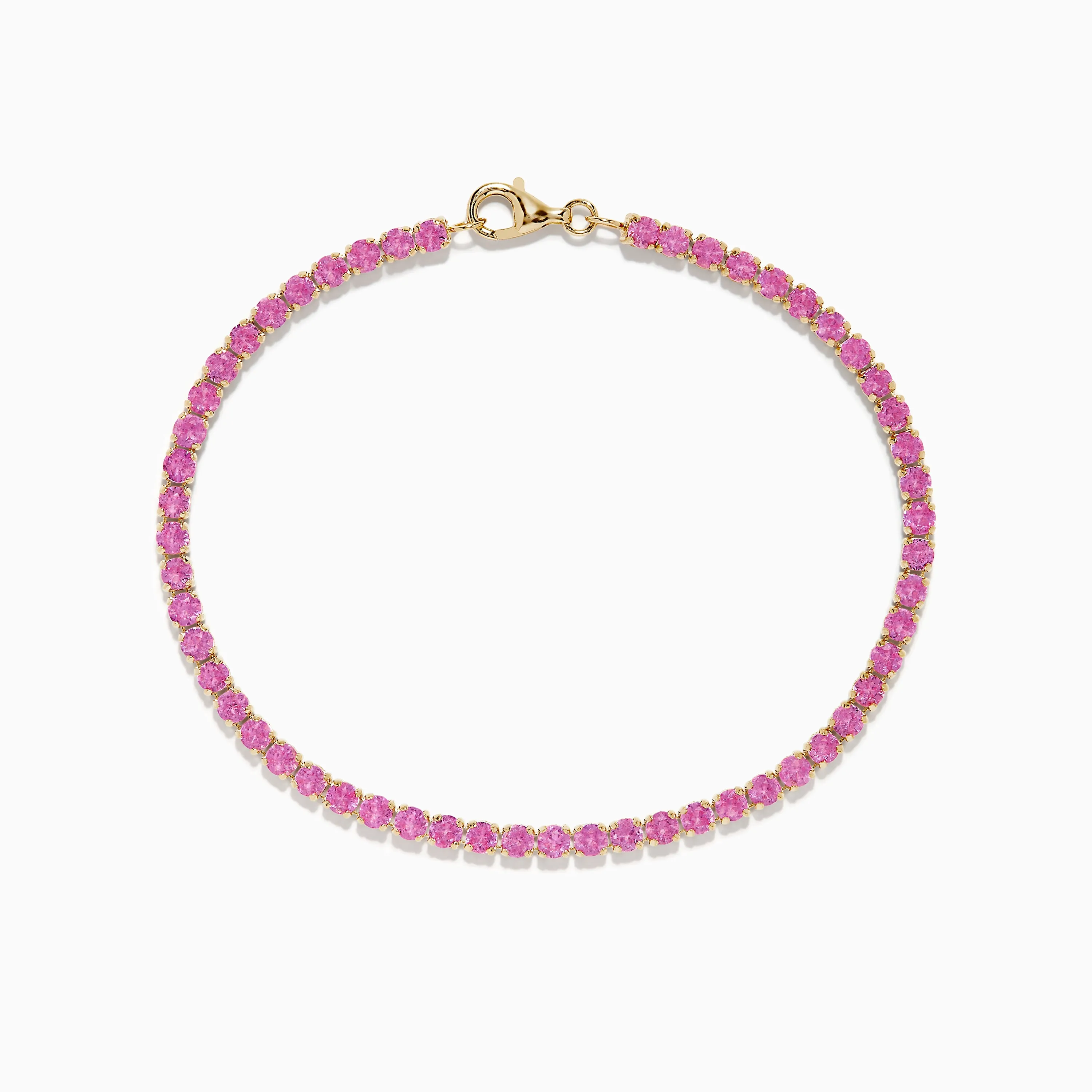 14K Yellow Gold Pink Sapphire Tennis Bracelet sold by Effy