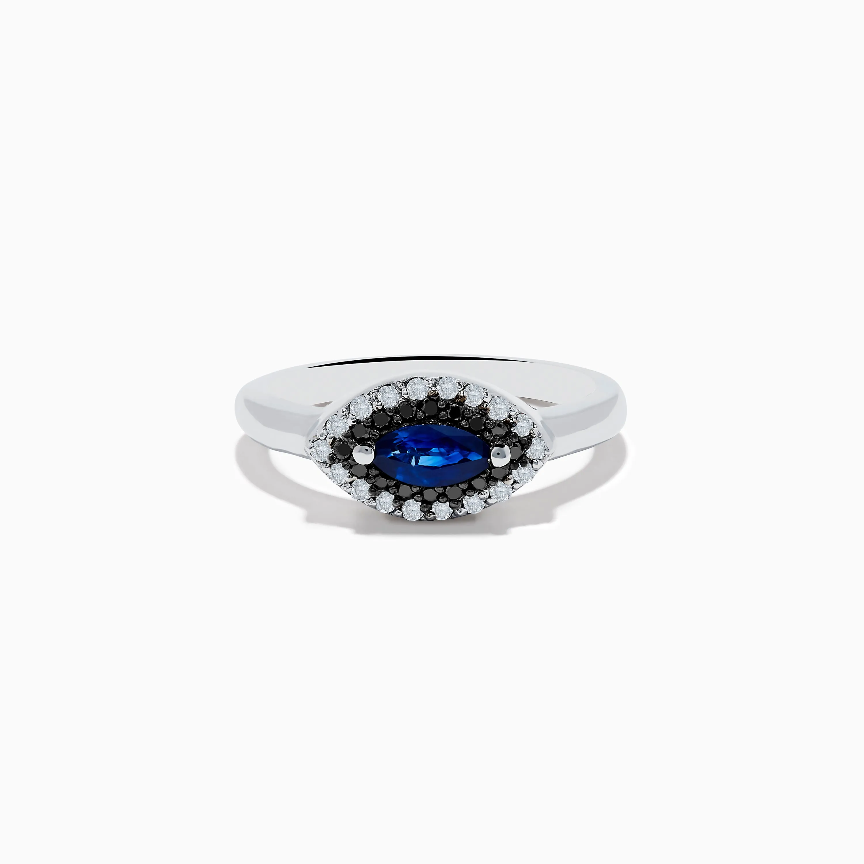 Royal Bleu 14K White Gold Sapphire and Diamond Ring sold by Effy