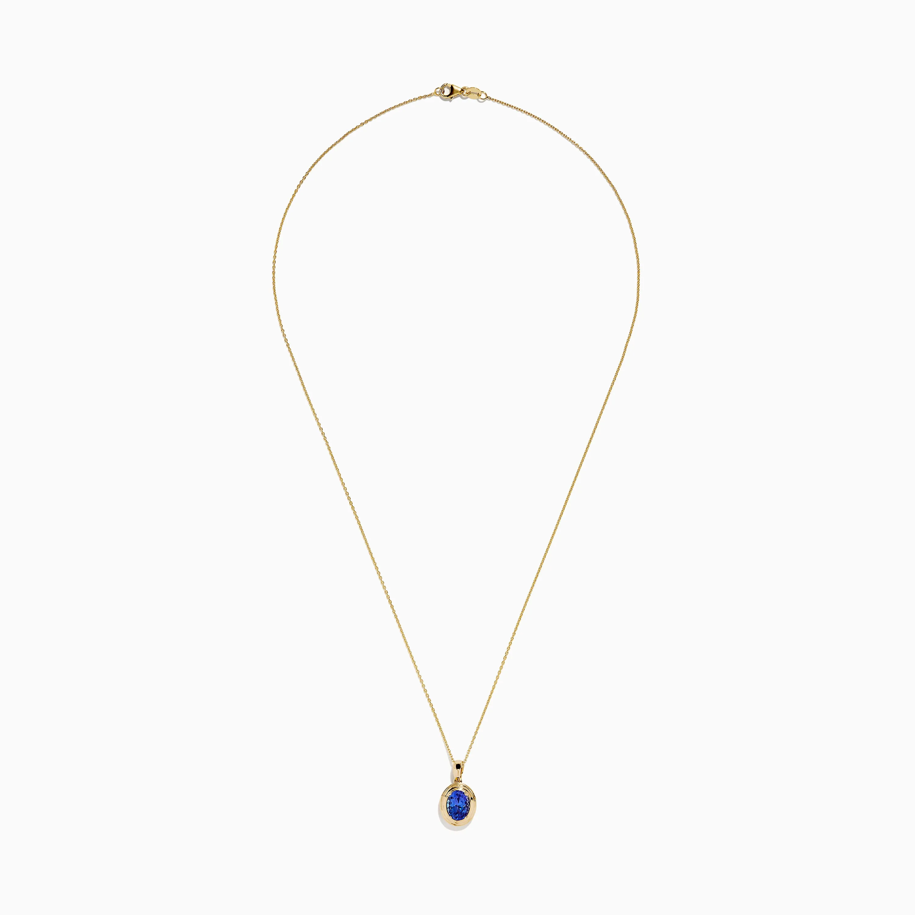 14K Yellow Gold Faux-Triple Bezel AAA Tanzanite Pendant sold by Effy product image thumbnail 2