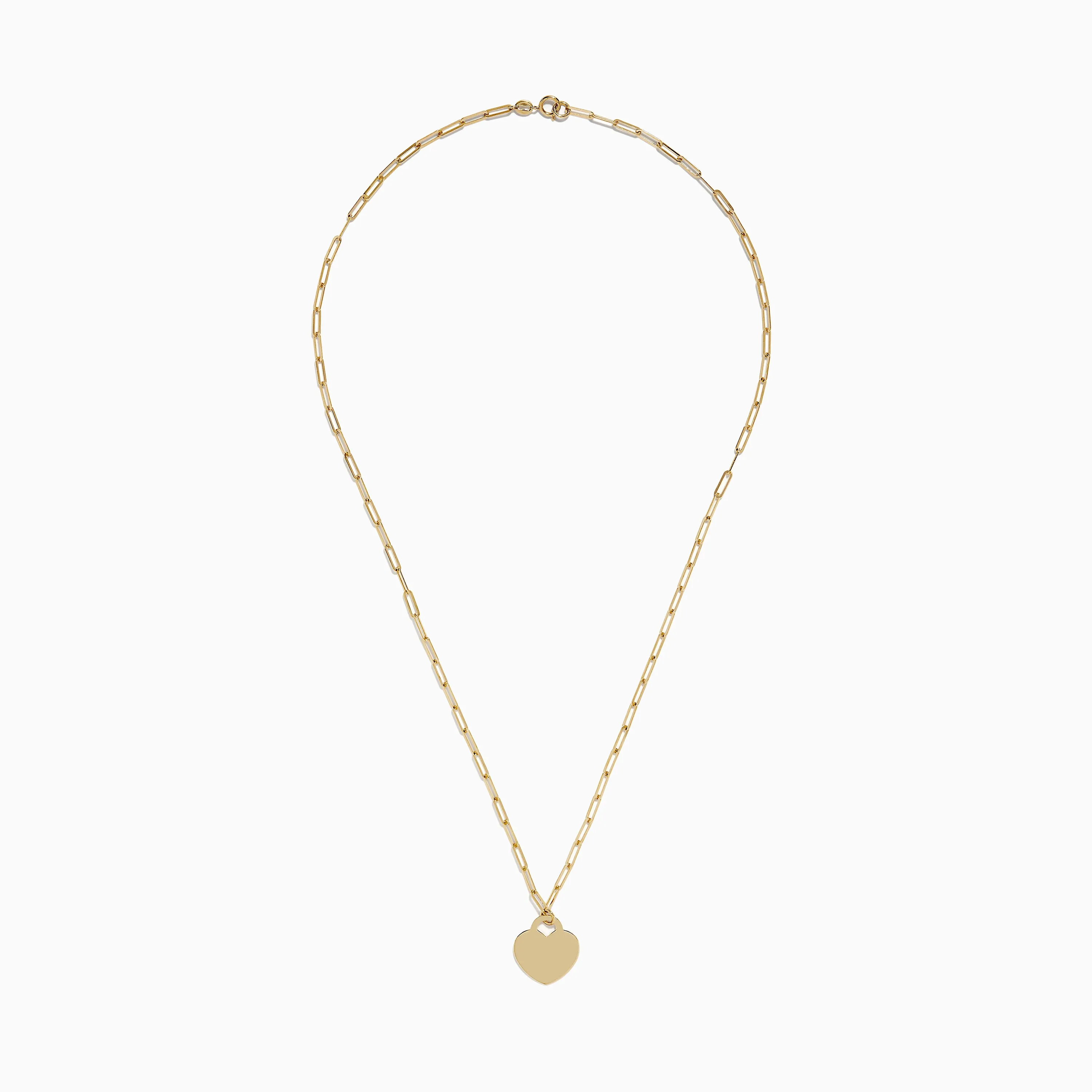 14K Yellow Gold Heart on a Paperclip Chain Necklace sold by Effy product image thumbnail 2