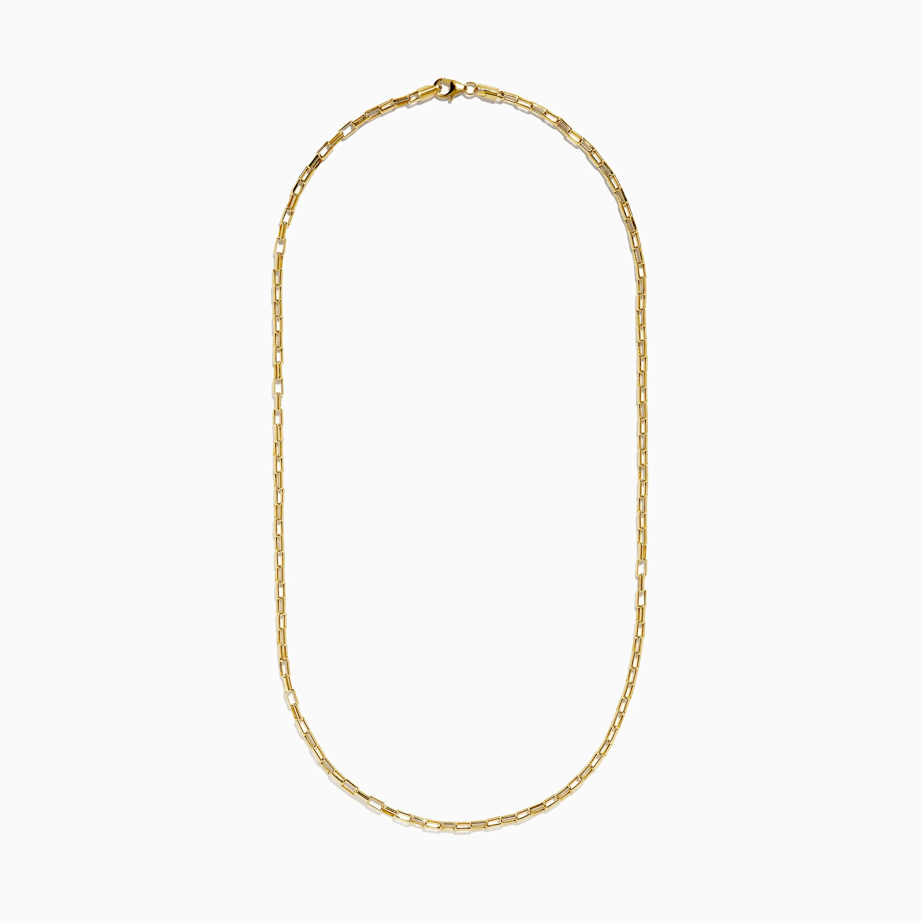 14K Yellow Gold Hollow Rectangle Link Necklace sold by Effy product image thumbnail 2