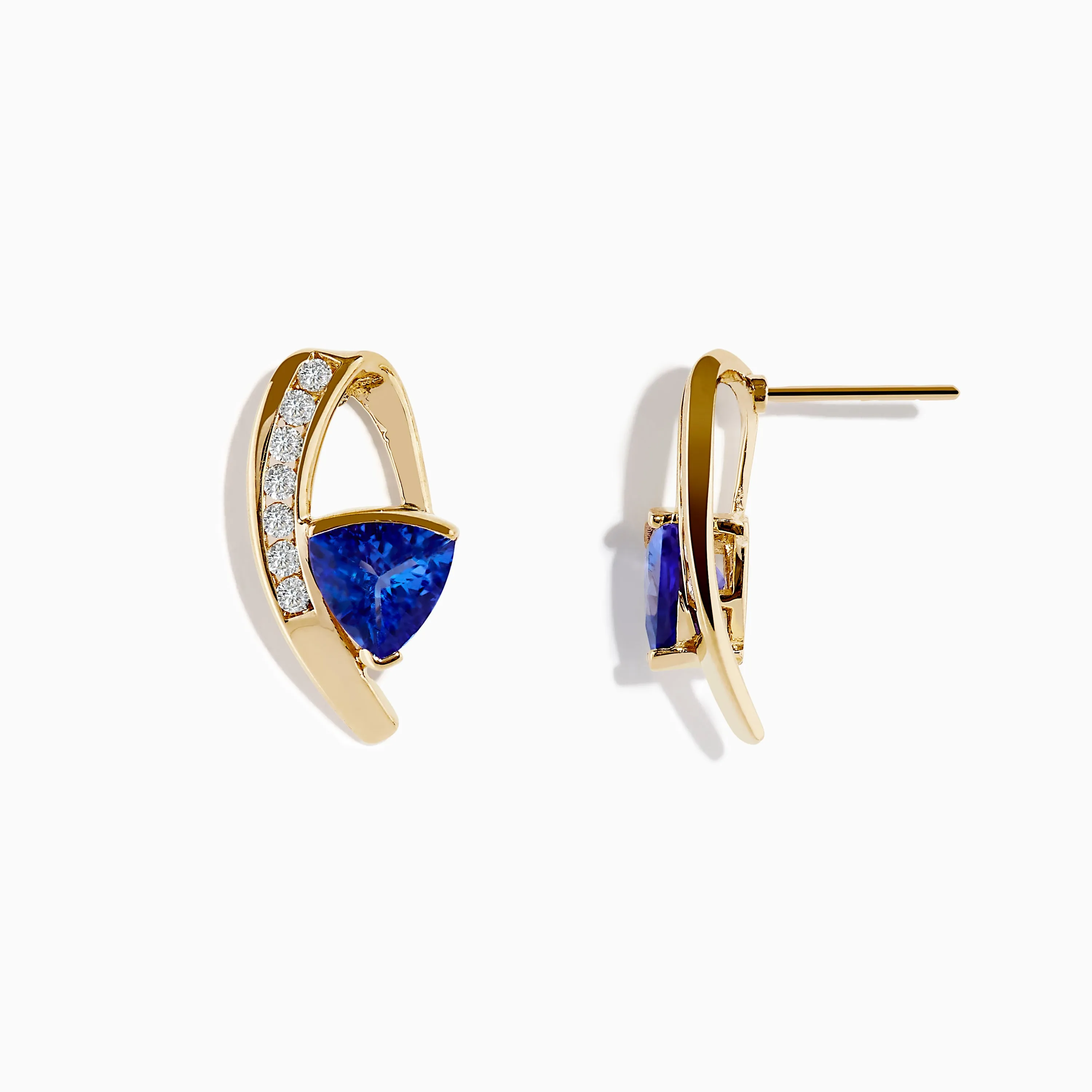 14K Yellow Gold Tanzanite and Diamond Drop Earrings sold by Effy product image thumbnail 2