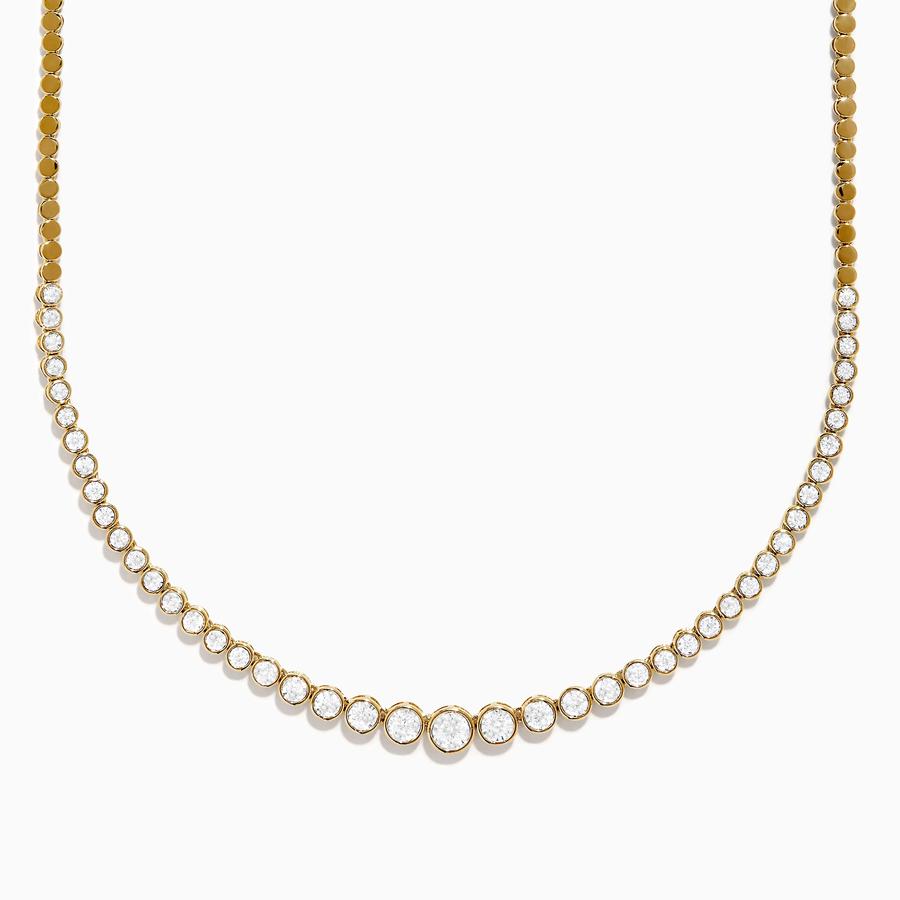 14K Yellow Gold Graduated Diamond Tennis Necklace sold by Effy