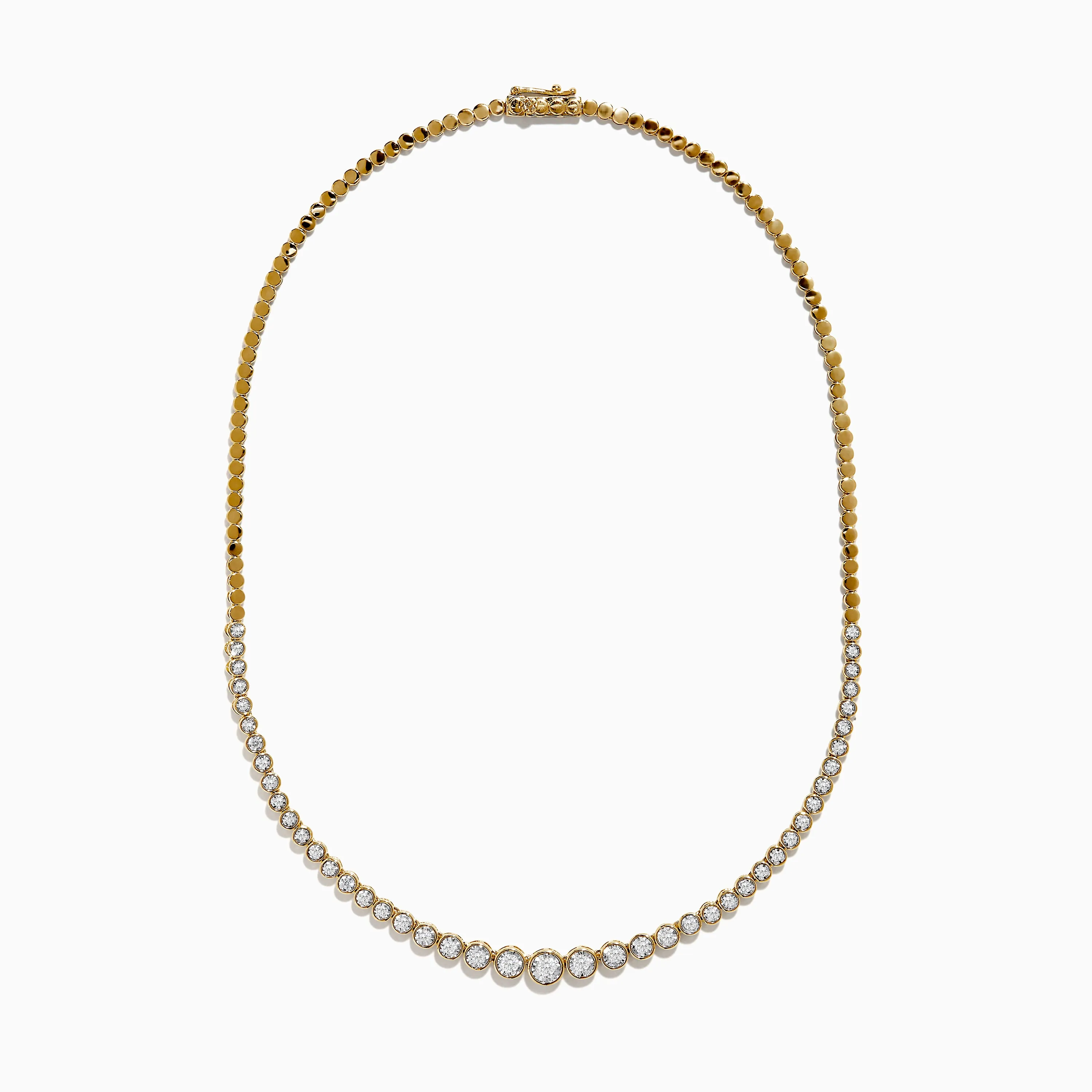 14K Yellow Gold Graduated Diamond Tennis Necklace sold by Effy product image thumbnail 2