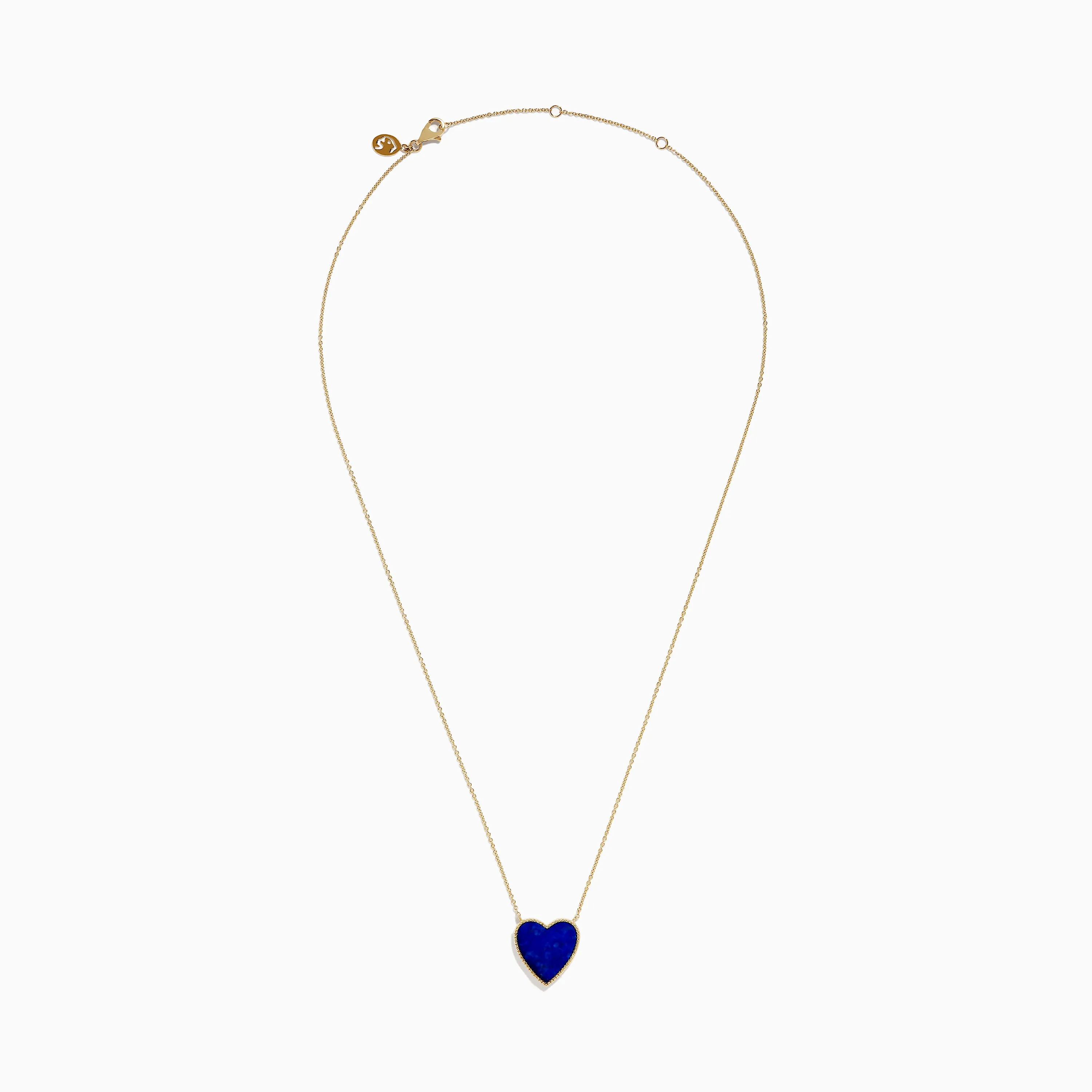 14K Gold Lapis Lazuli and Diamond Reversible Heart Necklace sold by Effy product image thumbnail 3